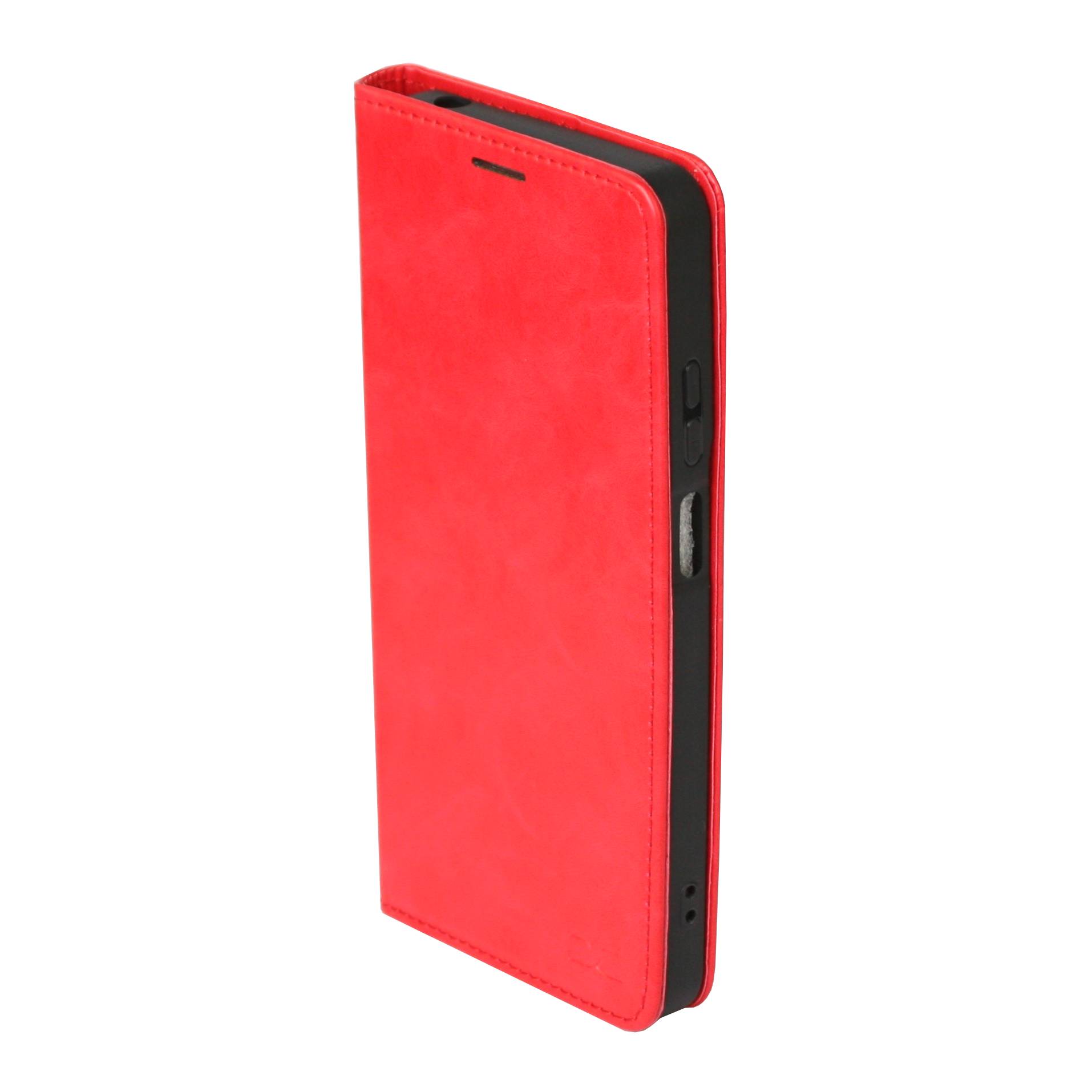 чехол-книга DC ELEGANT для Moto G15 Power / G17 Power красный