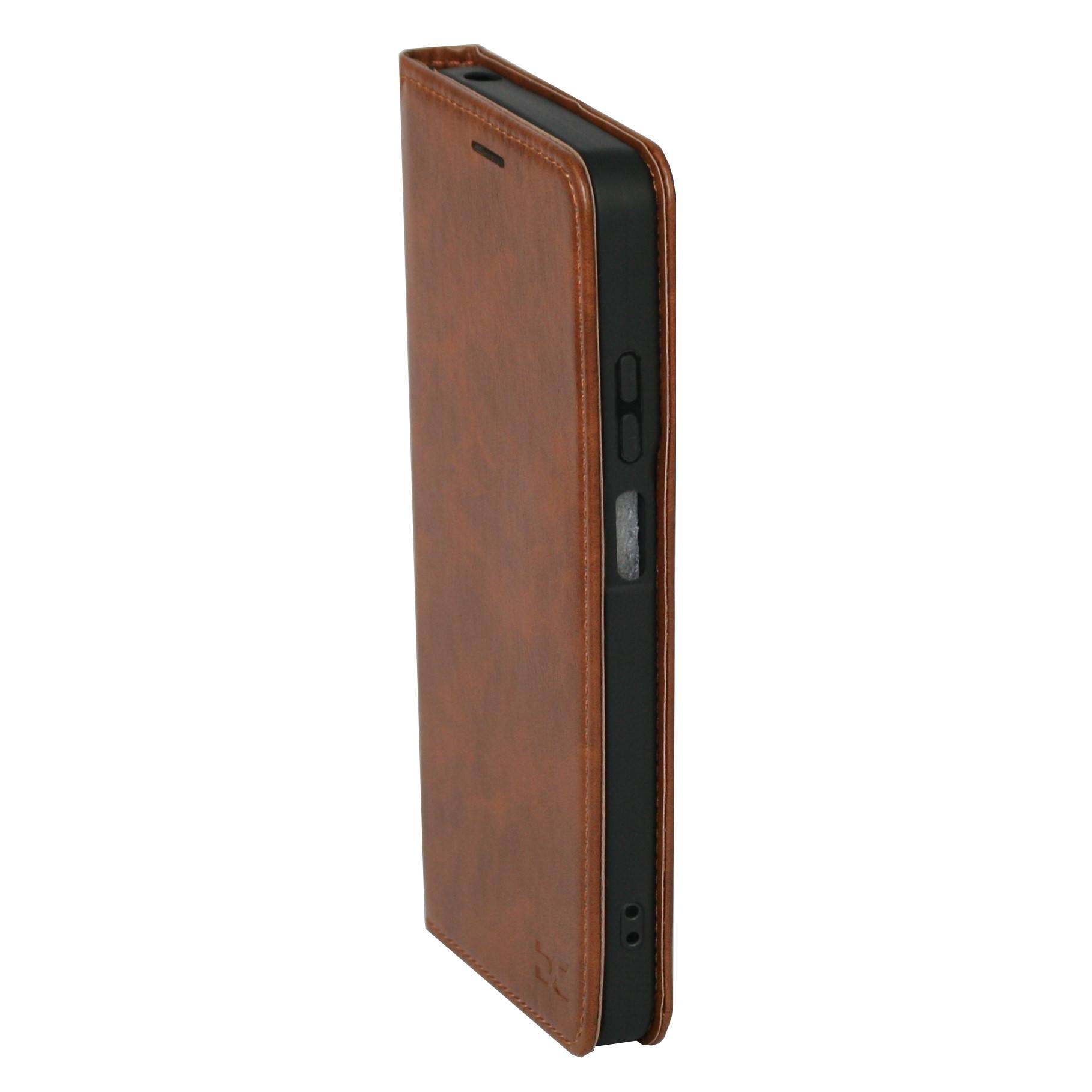 чехол-книга DC ELEGANT для Moto G15 Power / G17 Power коричневый