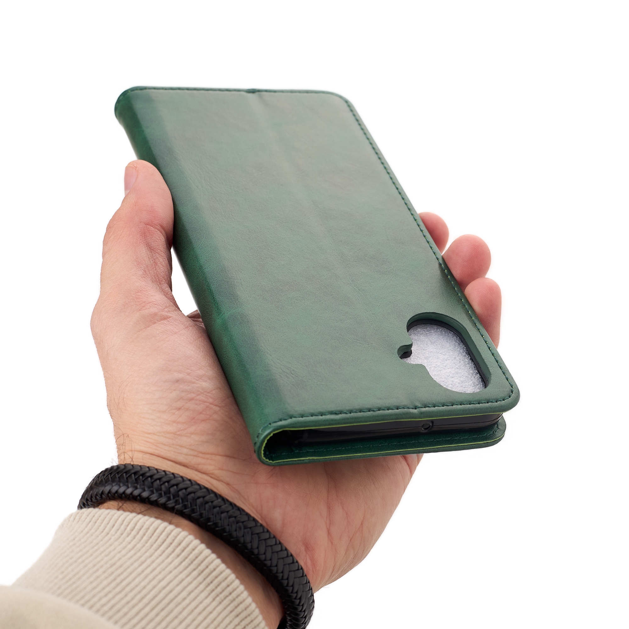 чехол-книга DC ELEGANT для Samsung A06 темно-зеленый