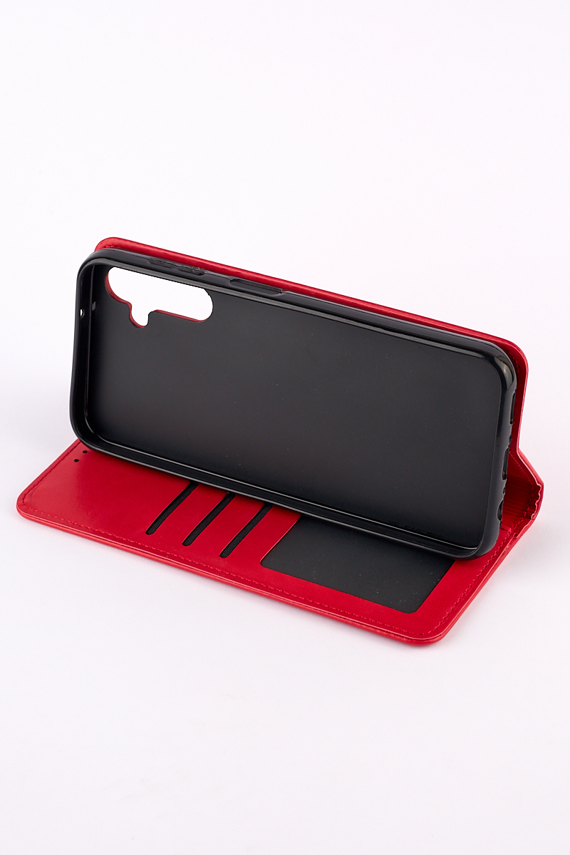 чехол-книга DC ELEGANT для Samsung A14 красный