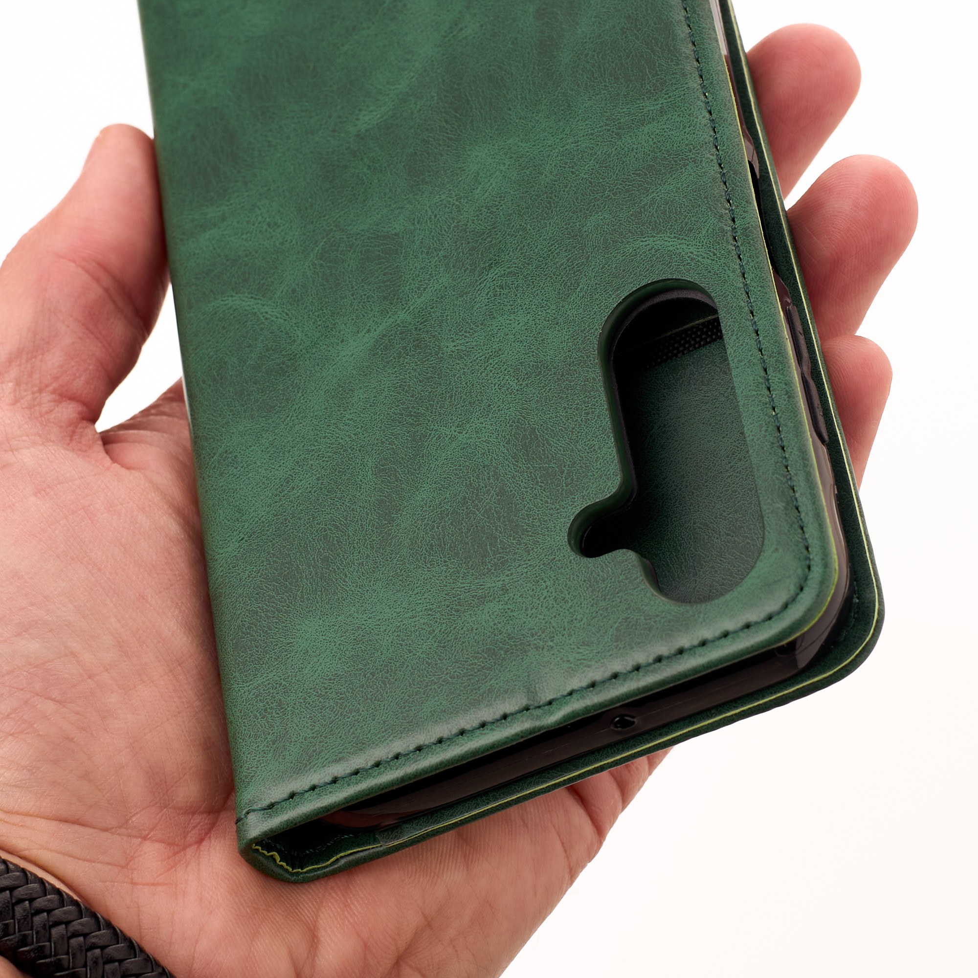 чехол-книга DC ELEGANT для Samsung A16 темно-зеленый