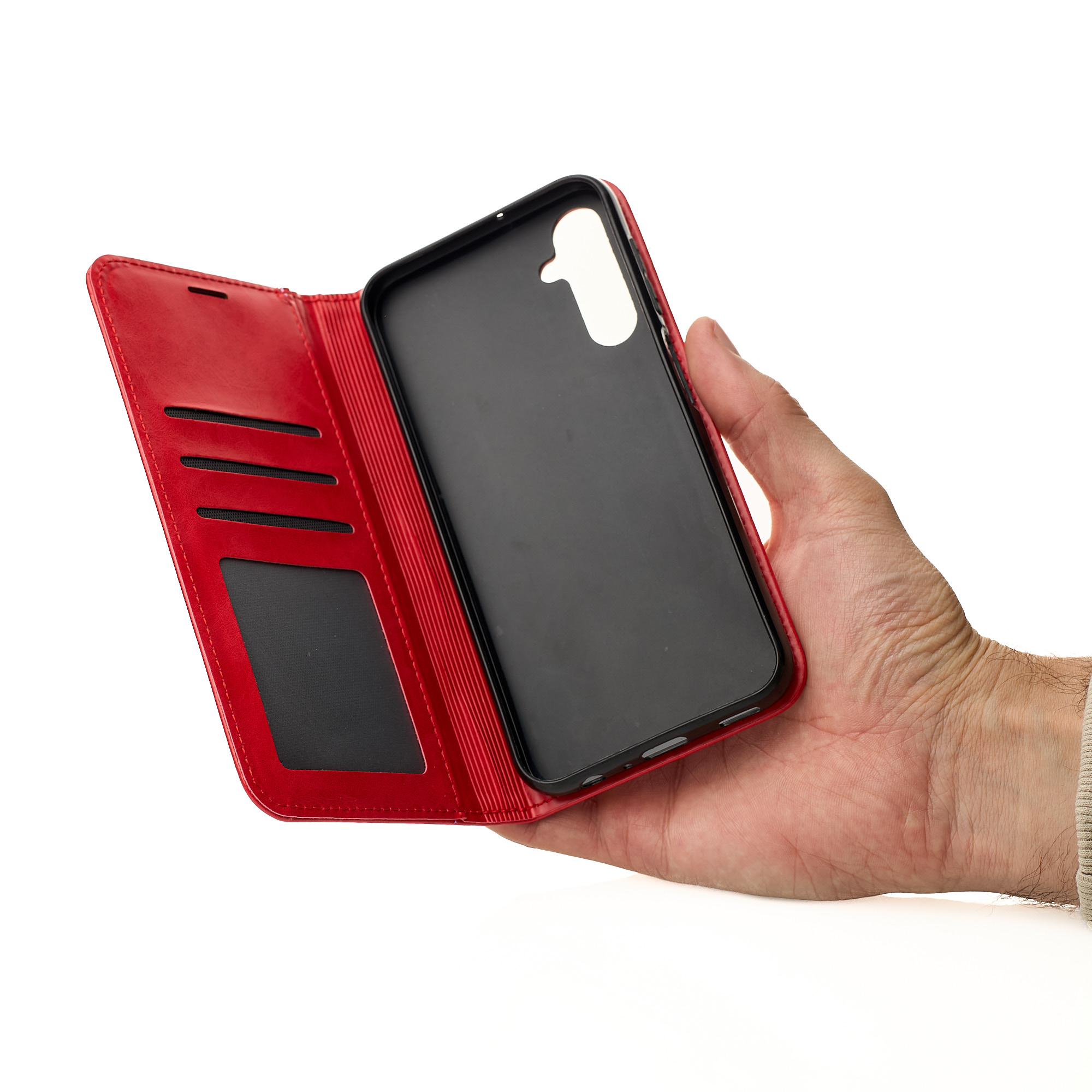 чехол-книга DC ELEGANT для Samsung A24 красный