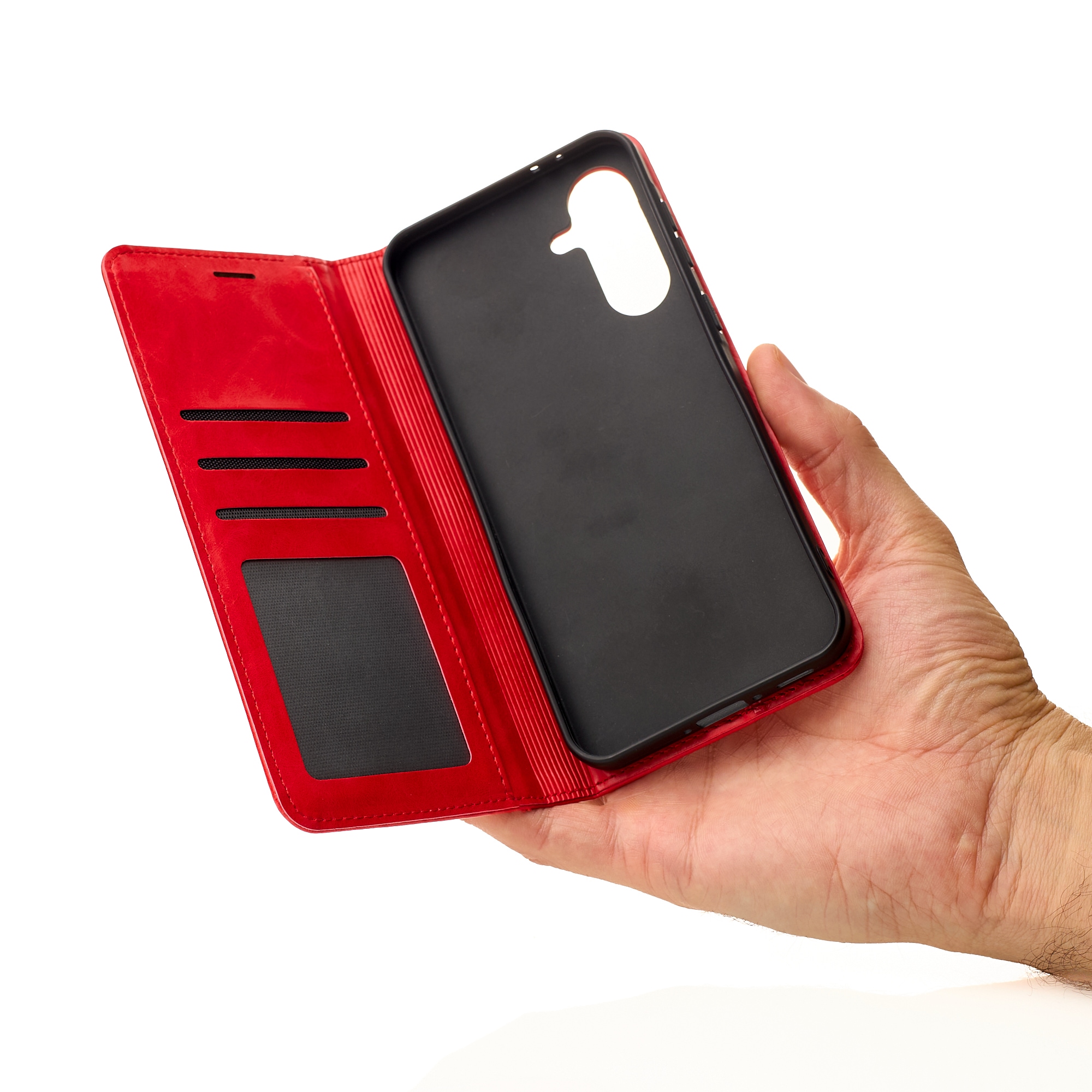 чехол-книга DC ELEGANT для Samsung A34 красный