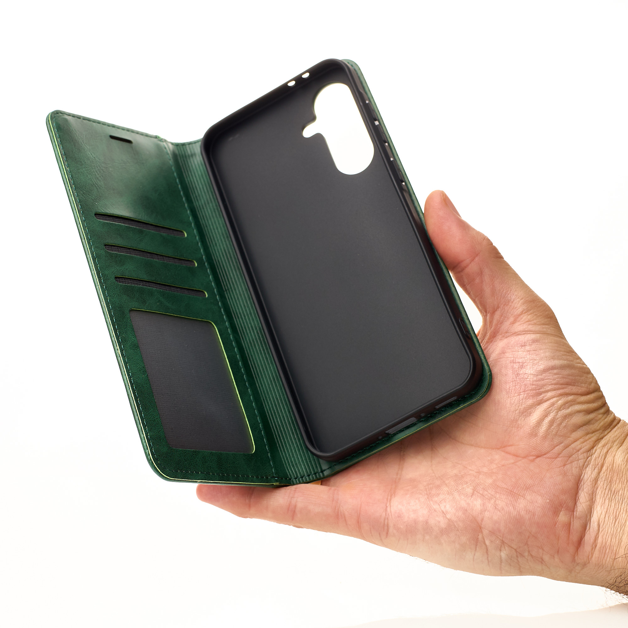 чехол-книга DC ELEGANT для Samsung S23 FE темно-зеленый