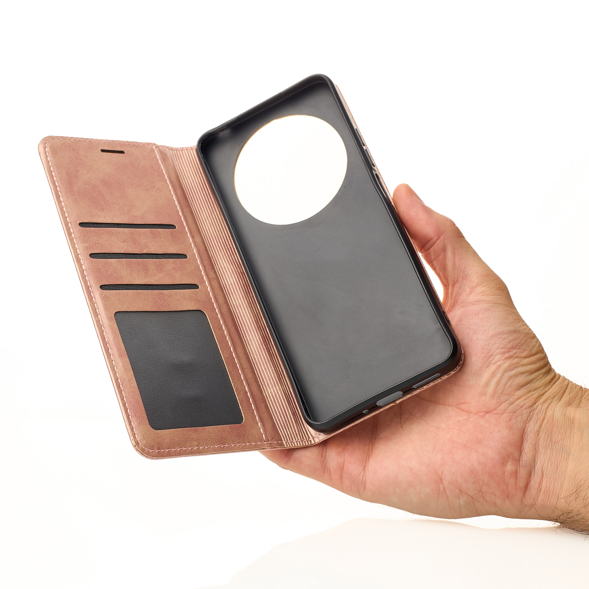 чехол-книга DC ELEGANT для Xiaomi Redmi 14C бронзовый