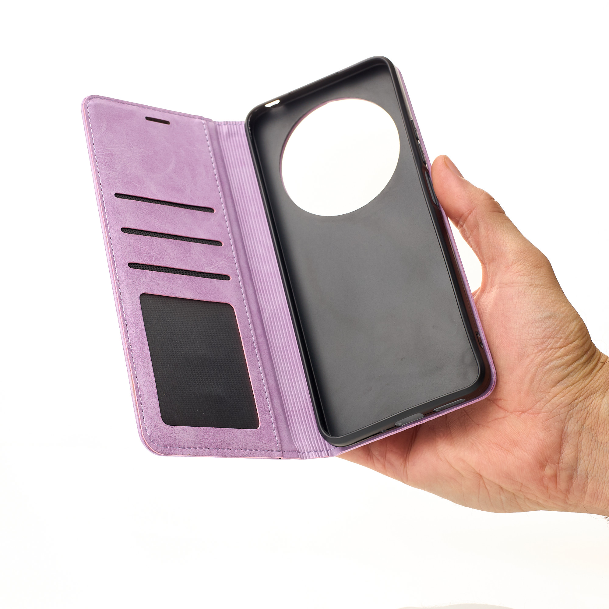 чехол-книга DC ELEGANT для Xiaomi Redmi 14C сиреневый