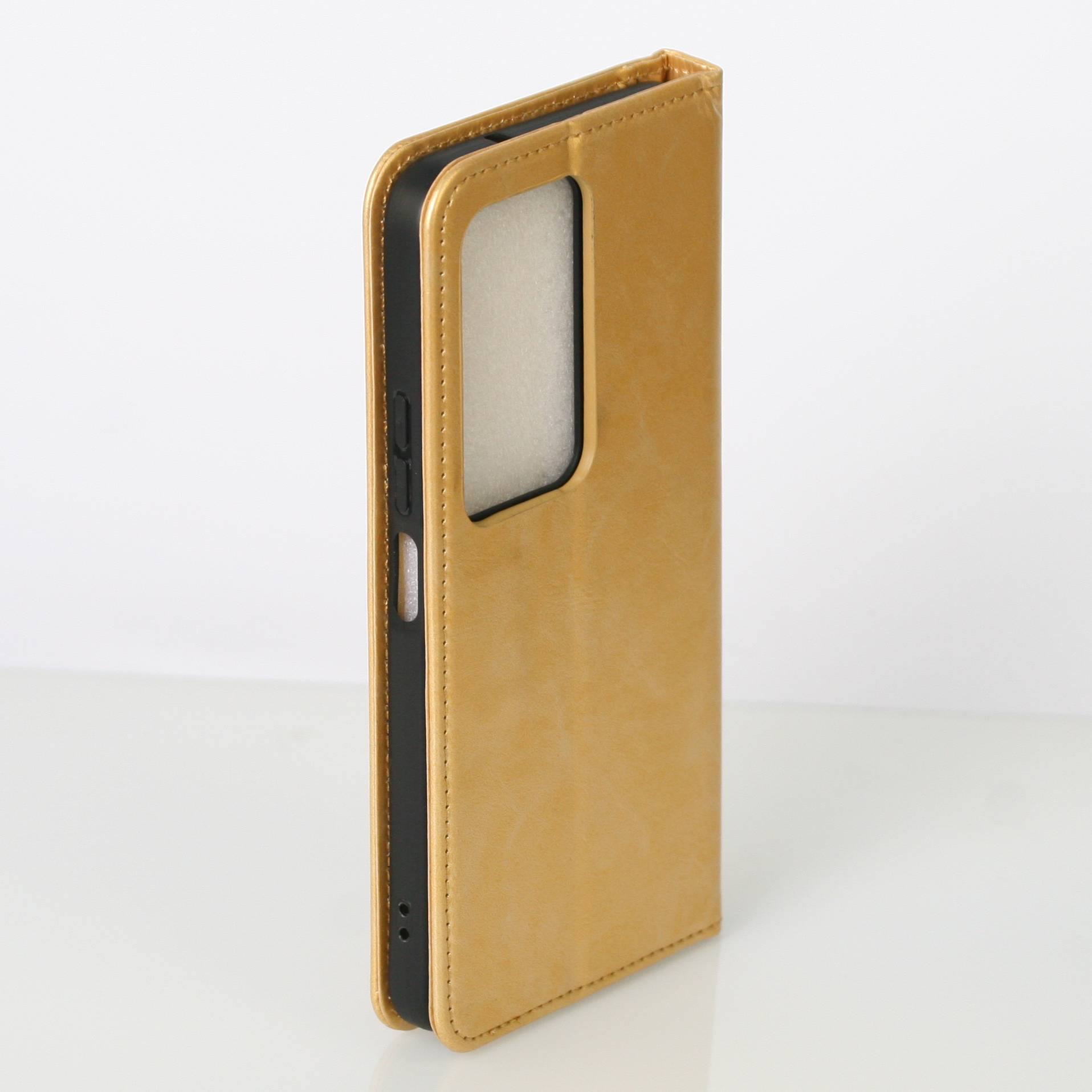 чехол-книга DC ELEGANT для Xiaomi Redmi 15 (171 mm) золотой