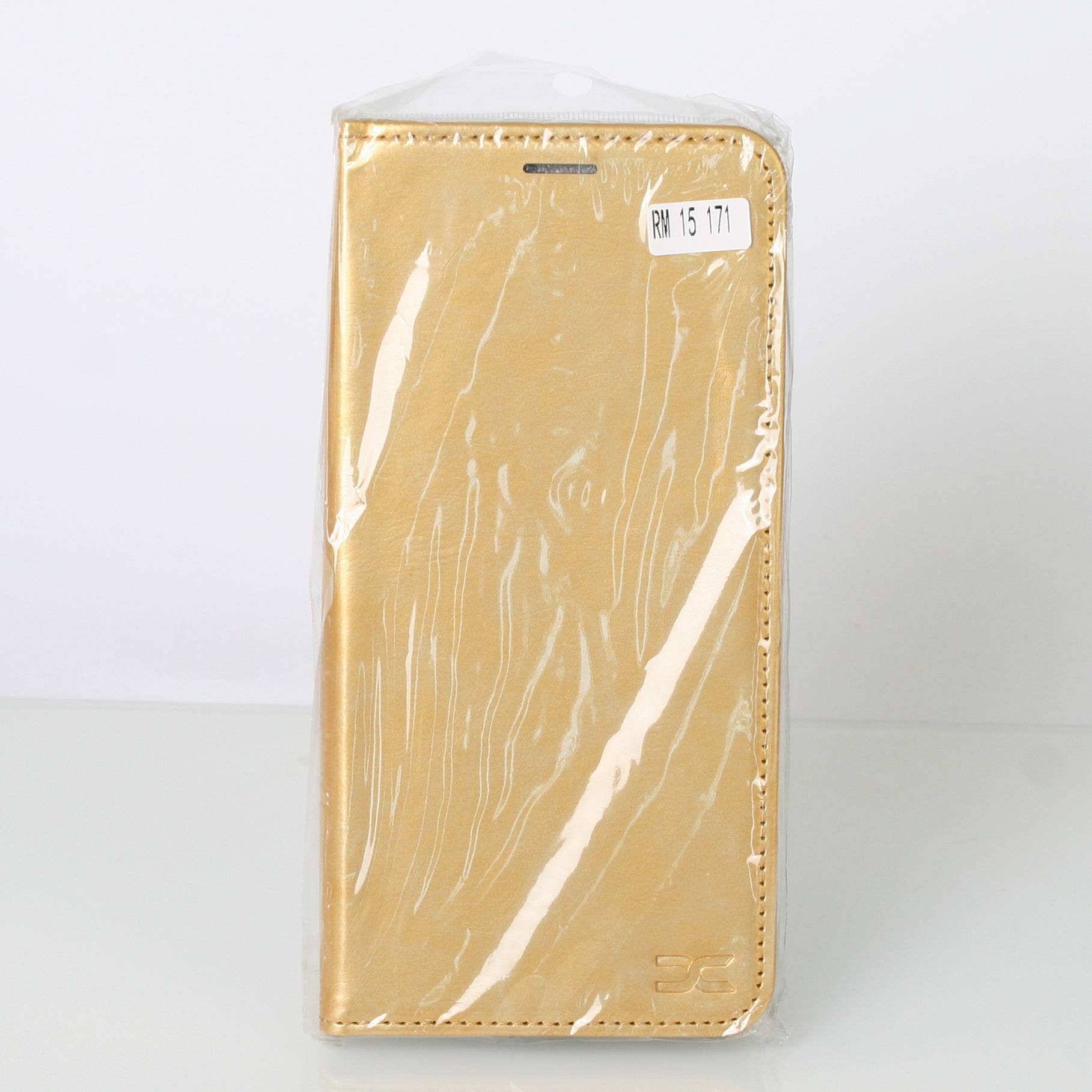 чехол-книга DC ELEGANT для Xiaomi Redmi 15 (171 mm) золотой