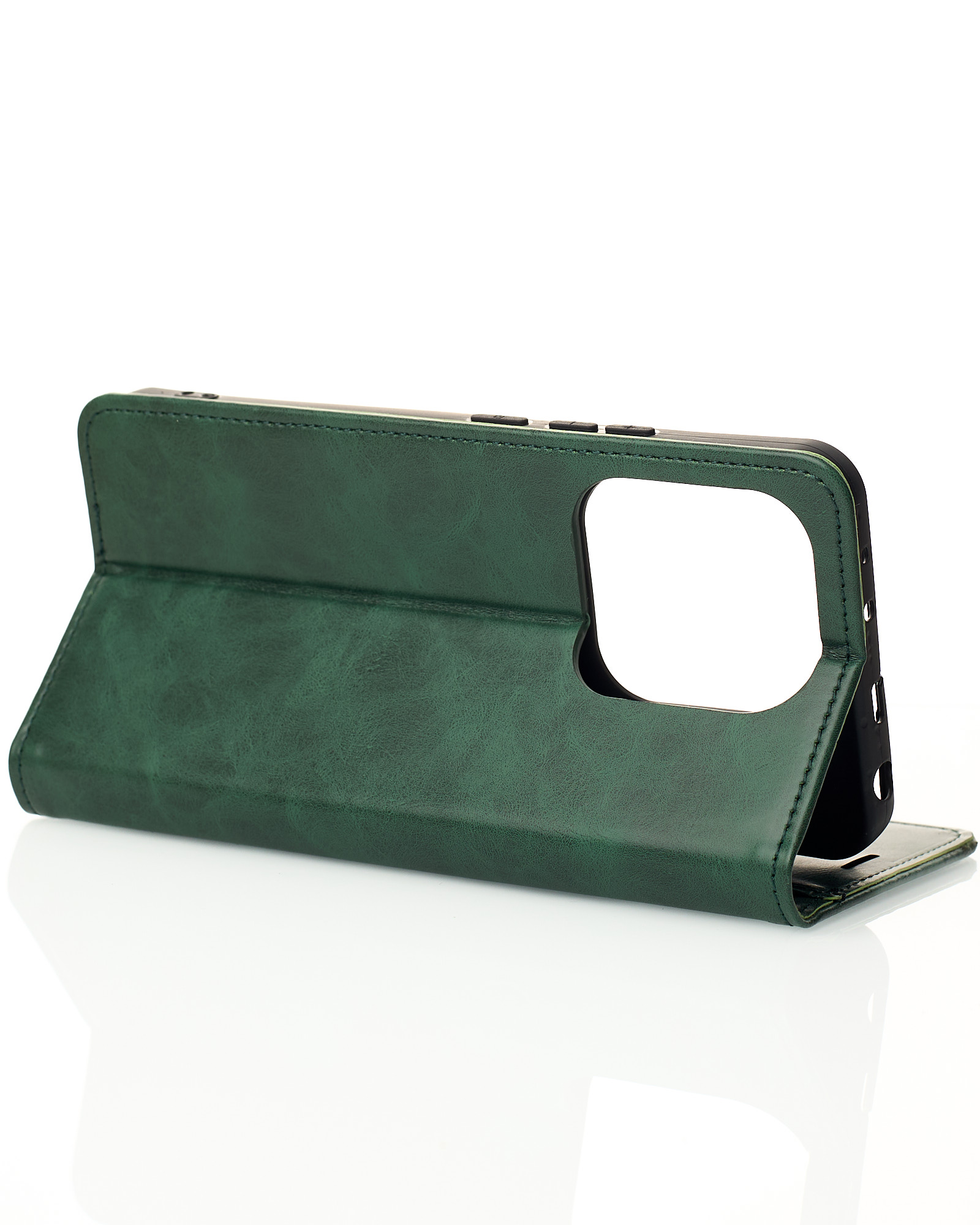чехол-книга DC ELEGANT для Xiaomi Redmi Note 14 4G (163 mm) темно-зеленый