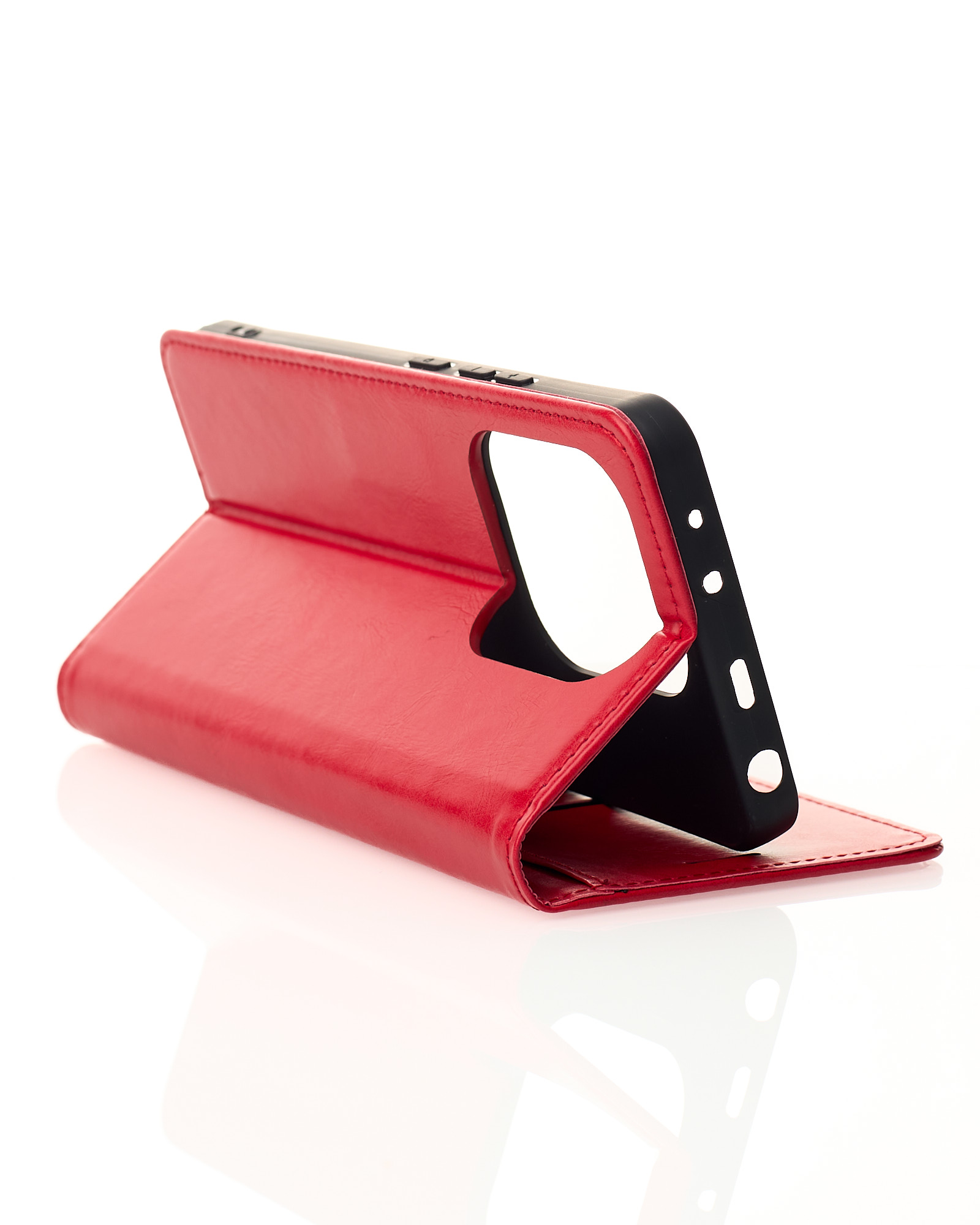 чехол-книга DC ELEGANT для Xiaomi Redmi Note 14 4G (163 mm) красный
