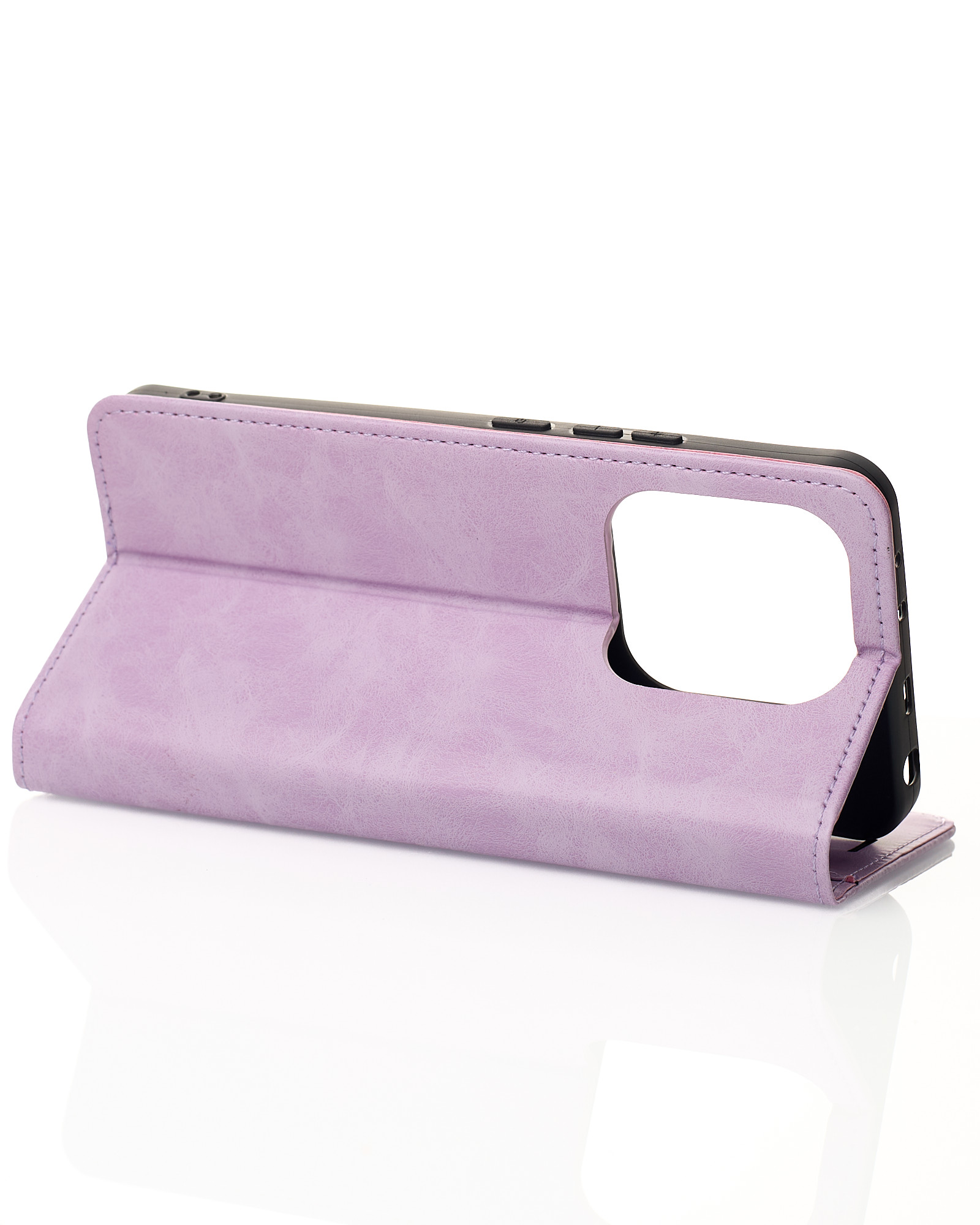 чехол-книга DC ELEGANT для Xiaomi Redmi Note 14 4G (163 mm) сиреневый