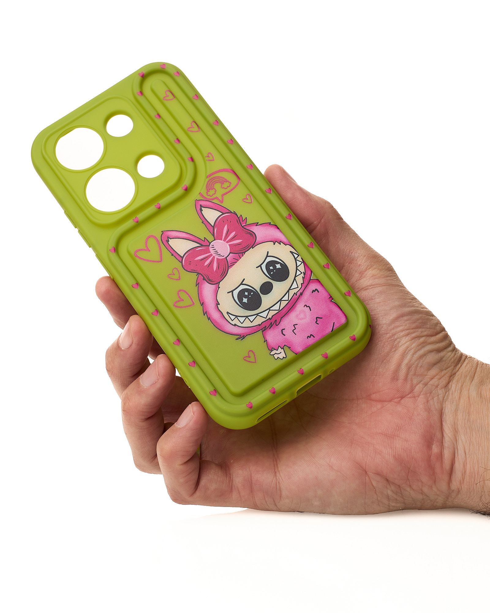 Чехол Labubu для Xiaomi Redmi A3 / A3X зеленый