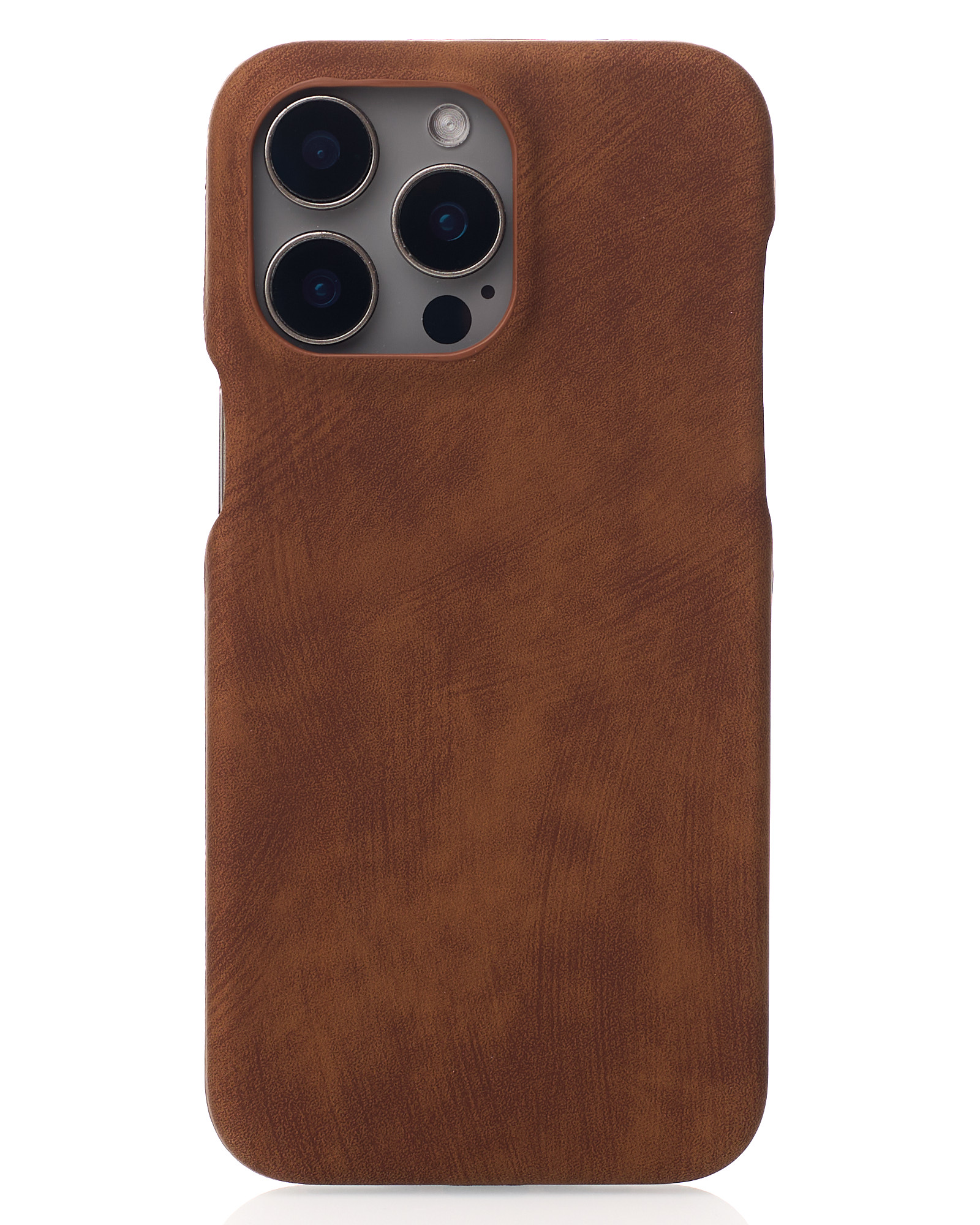 Чехол LEATHER Case для iPhone 15 Pro brown