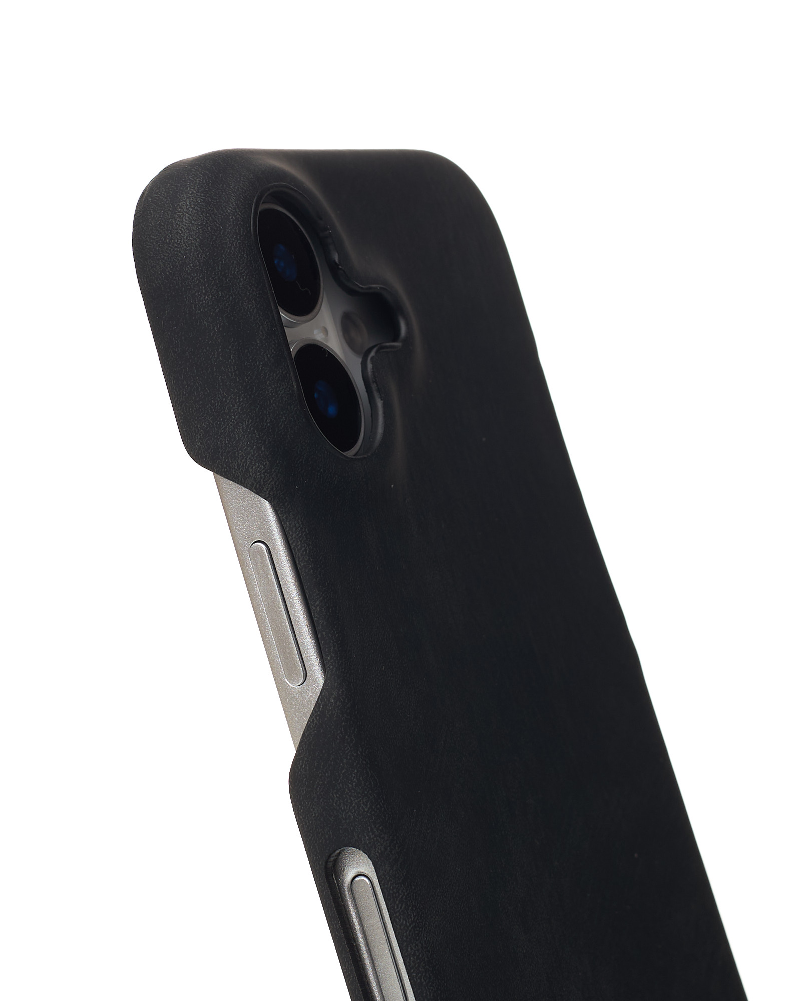 Чехол LEATHER Case для iPhone 16 black