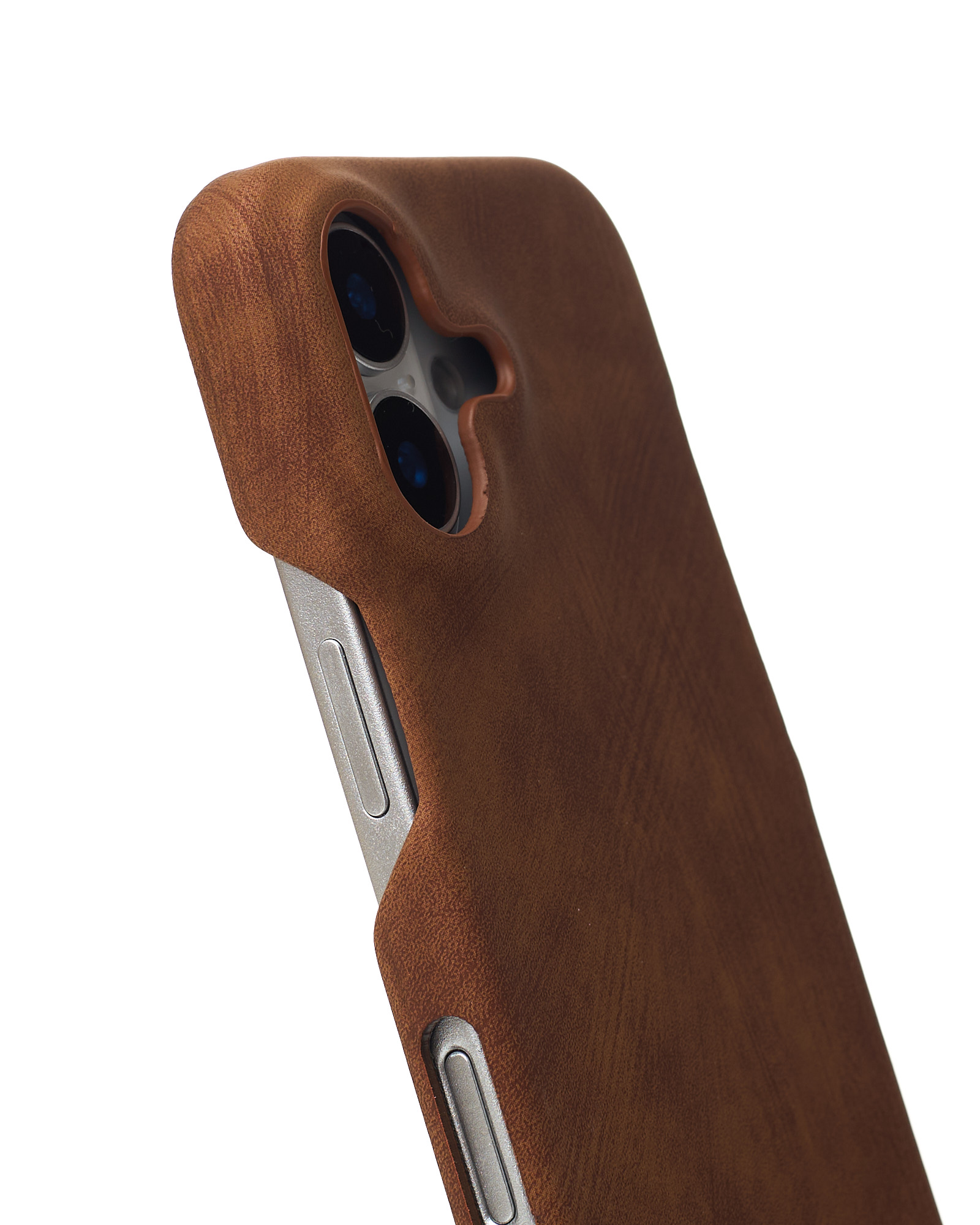 Чехол LEATHER Case для iPhone 16 brown