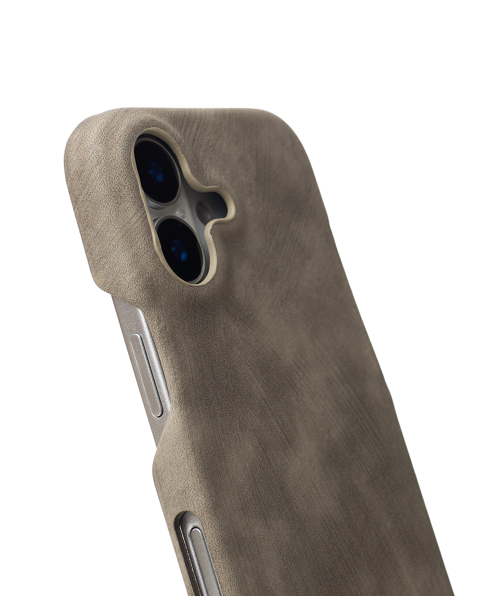Чехол LEATHER Case для iPhone 16 natural titanium