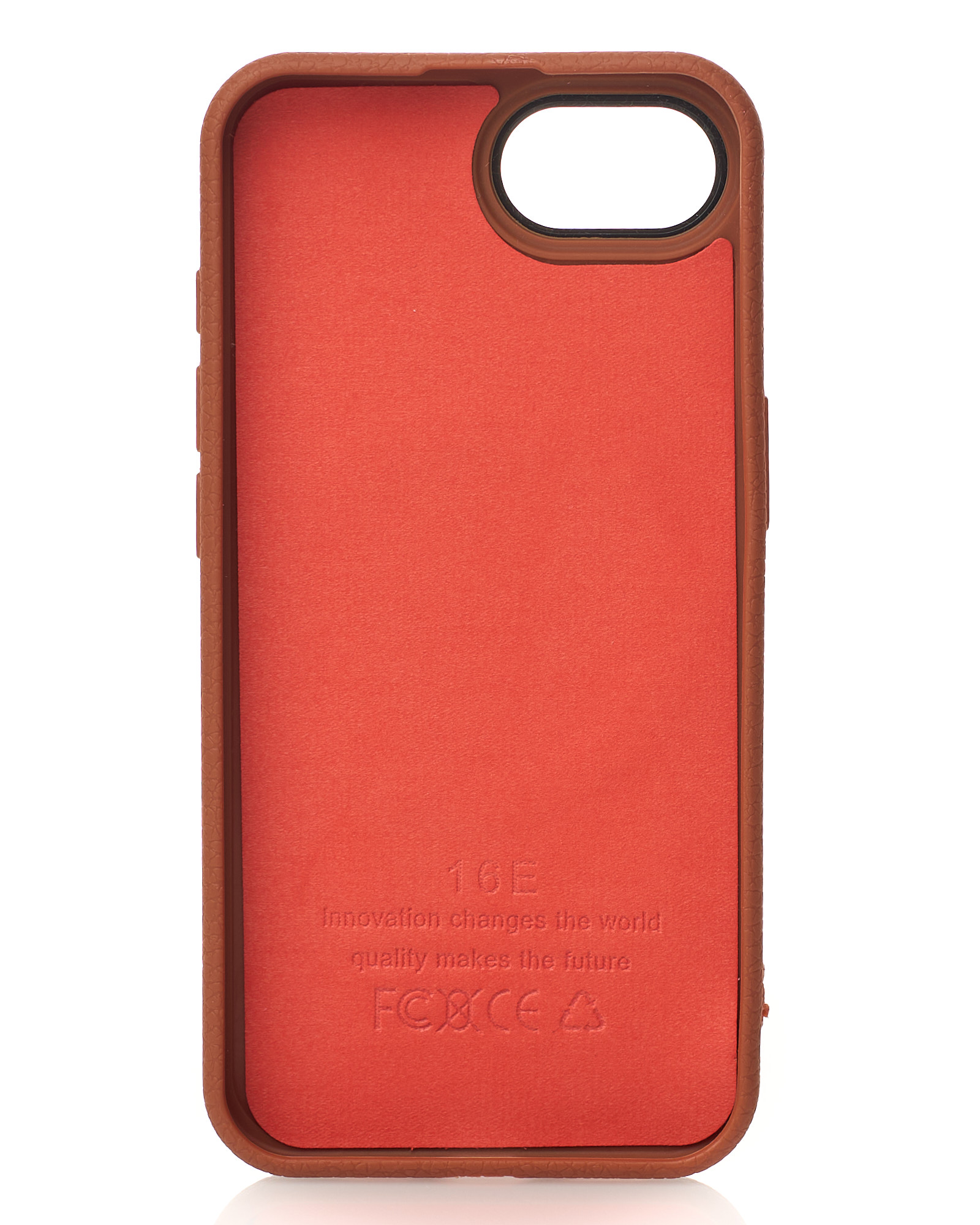 Силиконовый чехол Slim Ring Leather Textured с поддержкой MagSafe для iPhone 16E / iPhone 17E desert titanium