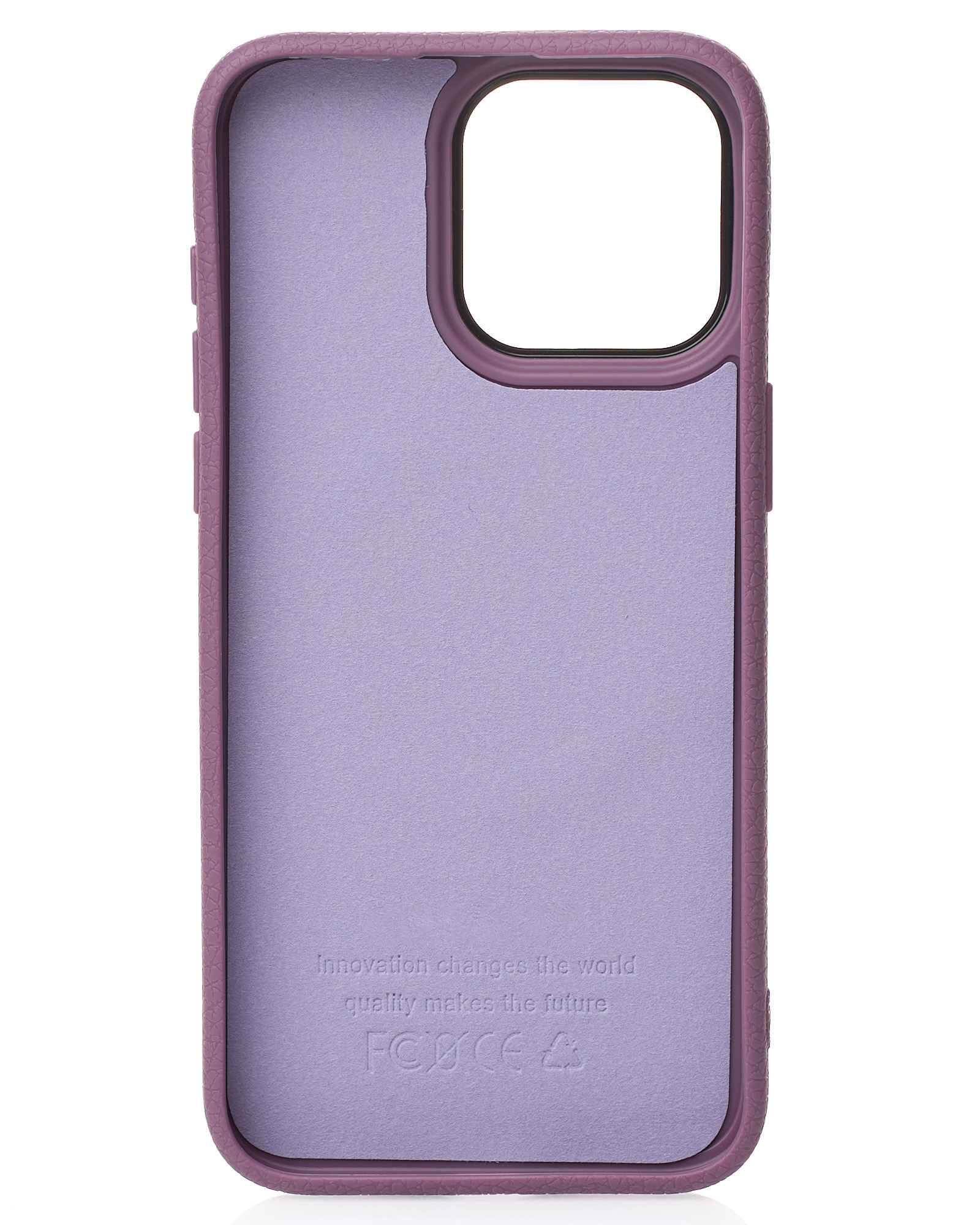 Силиконовый чехол Slim Ring Leather Textured с поддержкой MagSafe для iPhone 14 Pro deep purple