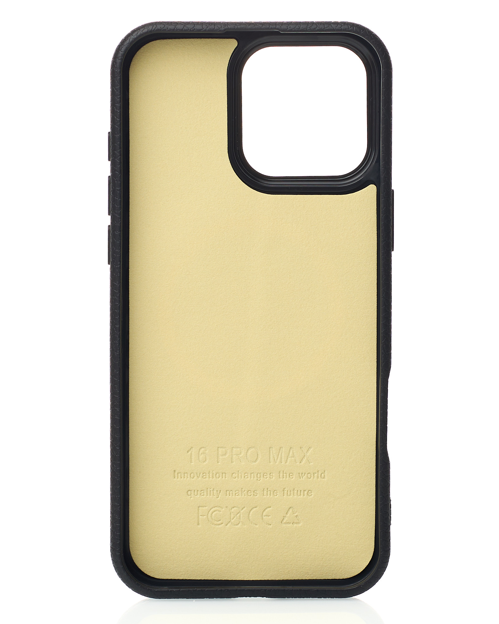 Силиконовый чехол Slim Ring Leather Textured с поддержкой MagSafe для iPhone 16 Pro black