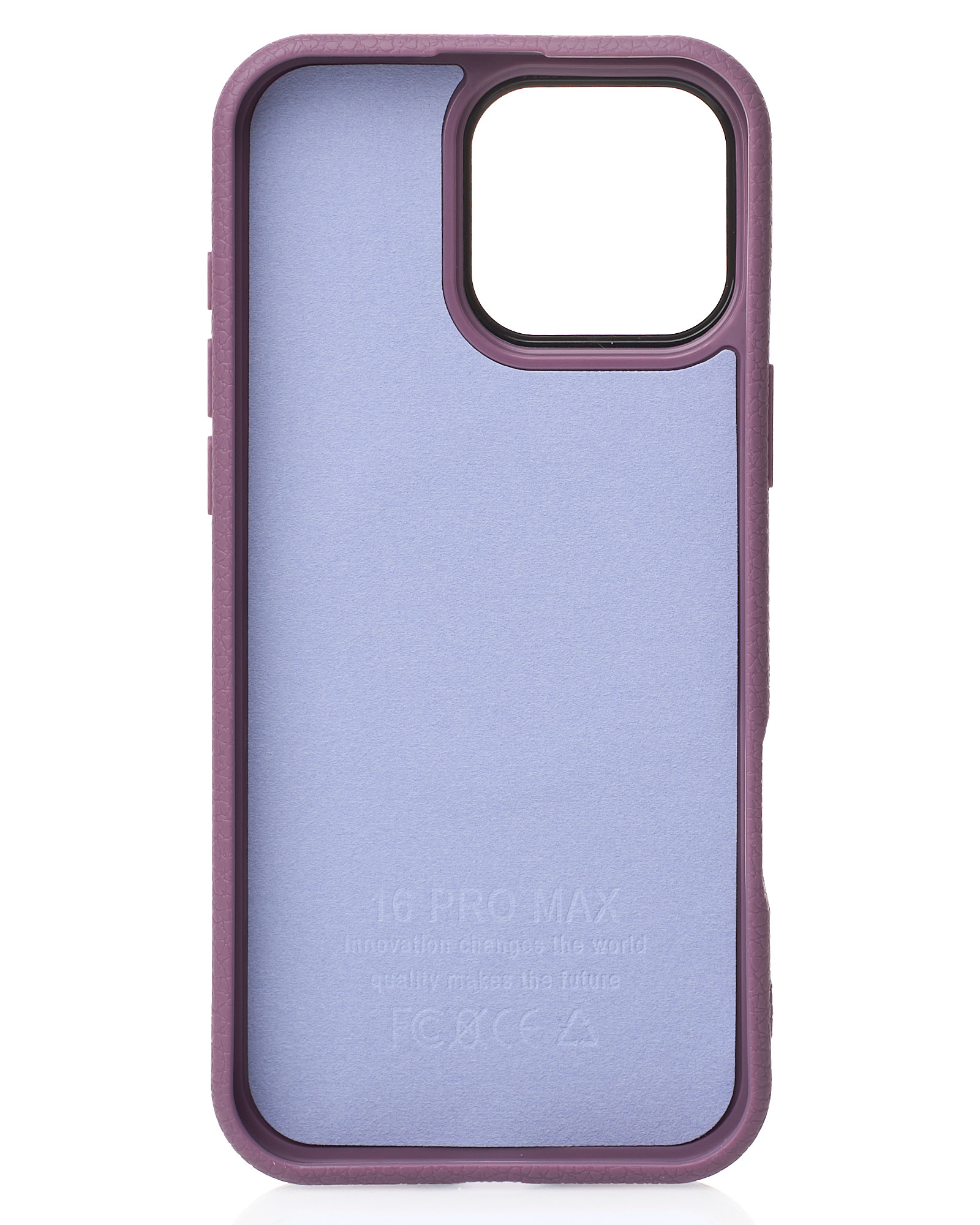 Силиконовый чехол Slim Ring Leather Textured с поддержкой MagSafe для iPhone 16 Pro Max deep purple