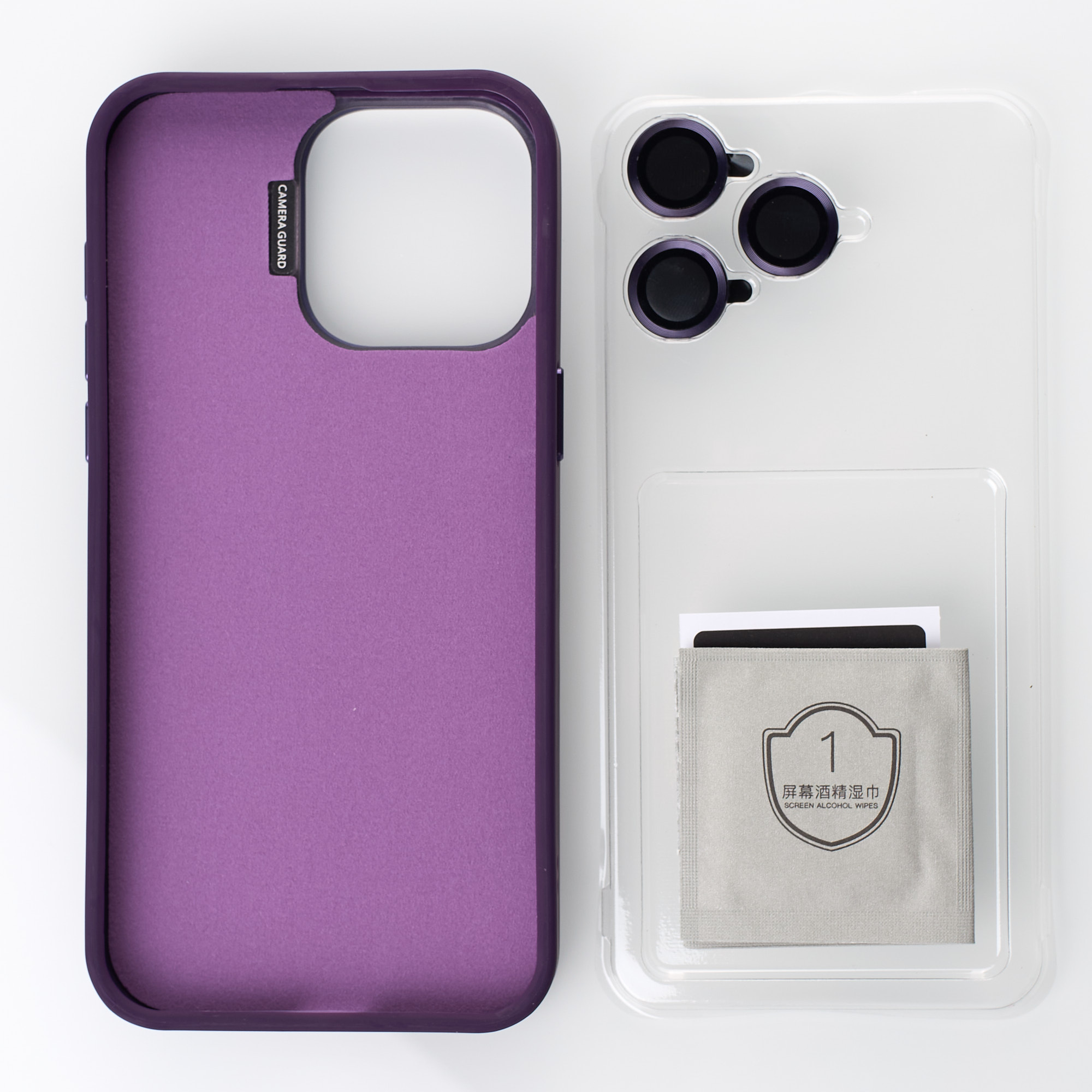 Чехол LEATHER CAMERA CASE с поддержкой MagSafe для iPhone 11 темно-фиолетовый