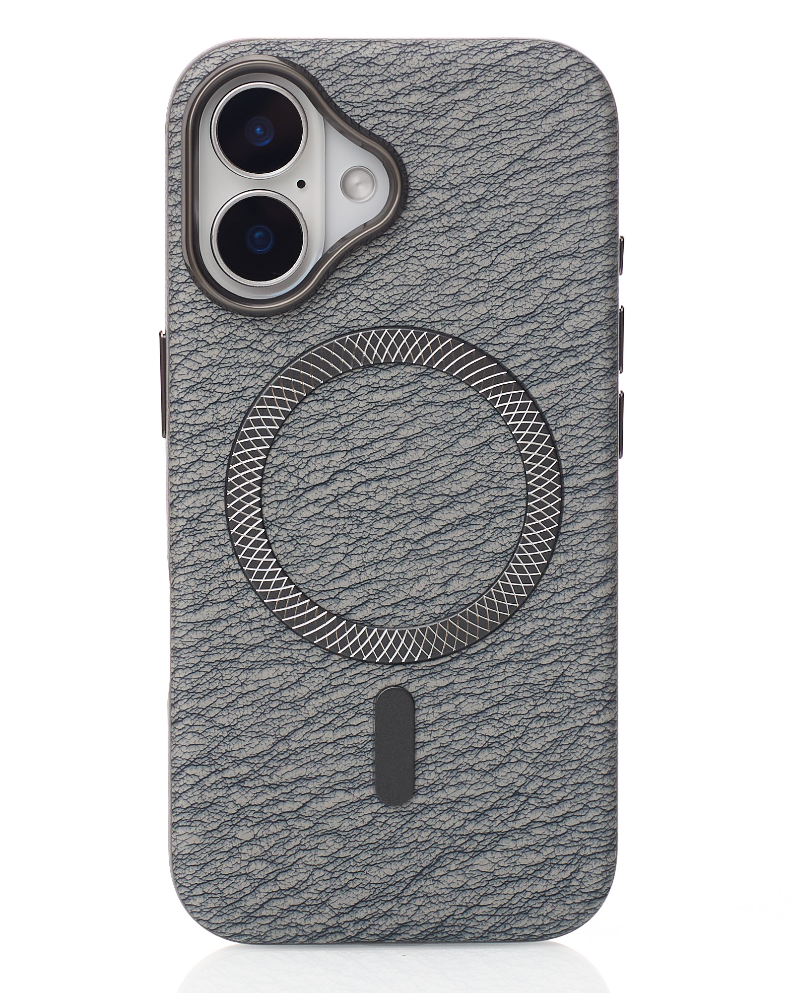 Чехол LUXURY Leather Case с поддержкой MagSafe для iPhone 16 natural titanium