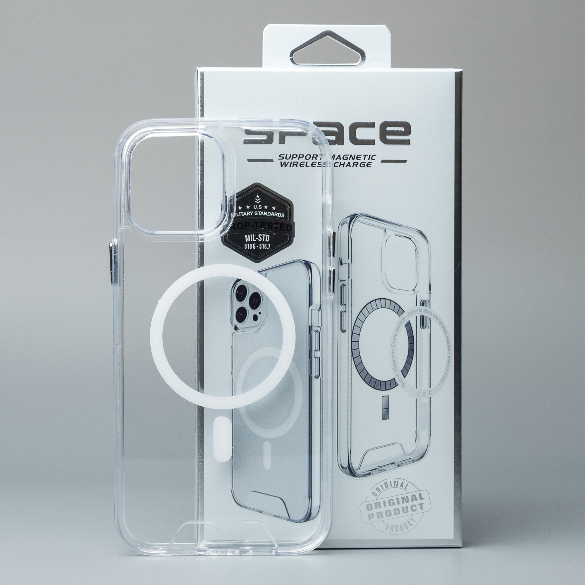 Чехол SPACE CASE с поддержкой MagSafe для iPhone 14 Pro Max прозрачный