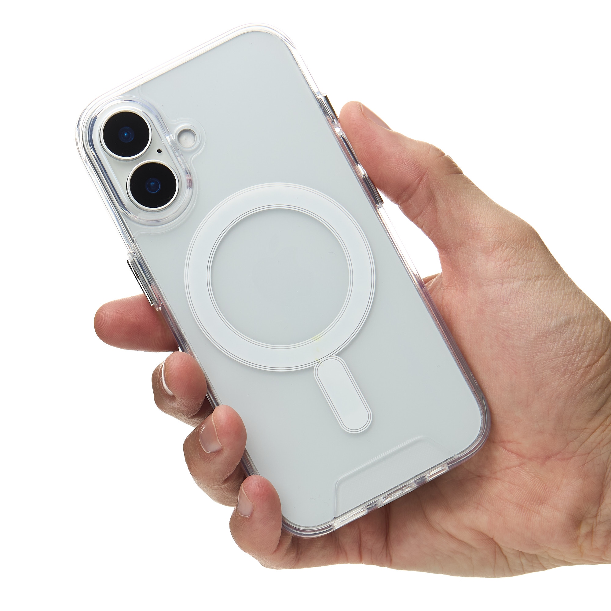 Чехол SPACE CASE с поддержкой MagSafe для iPhone 16 Plus прозрачный