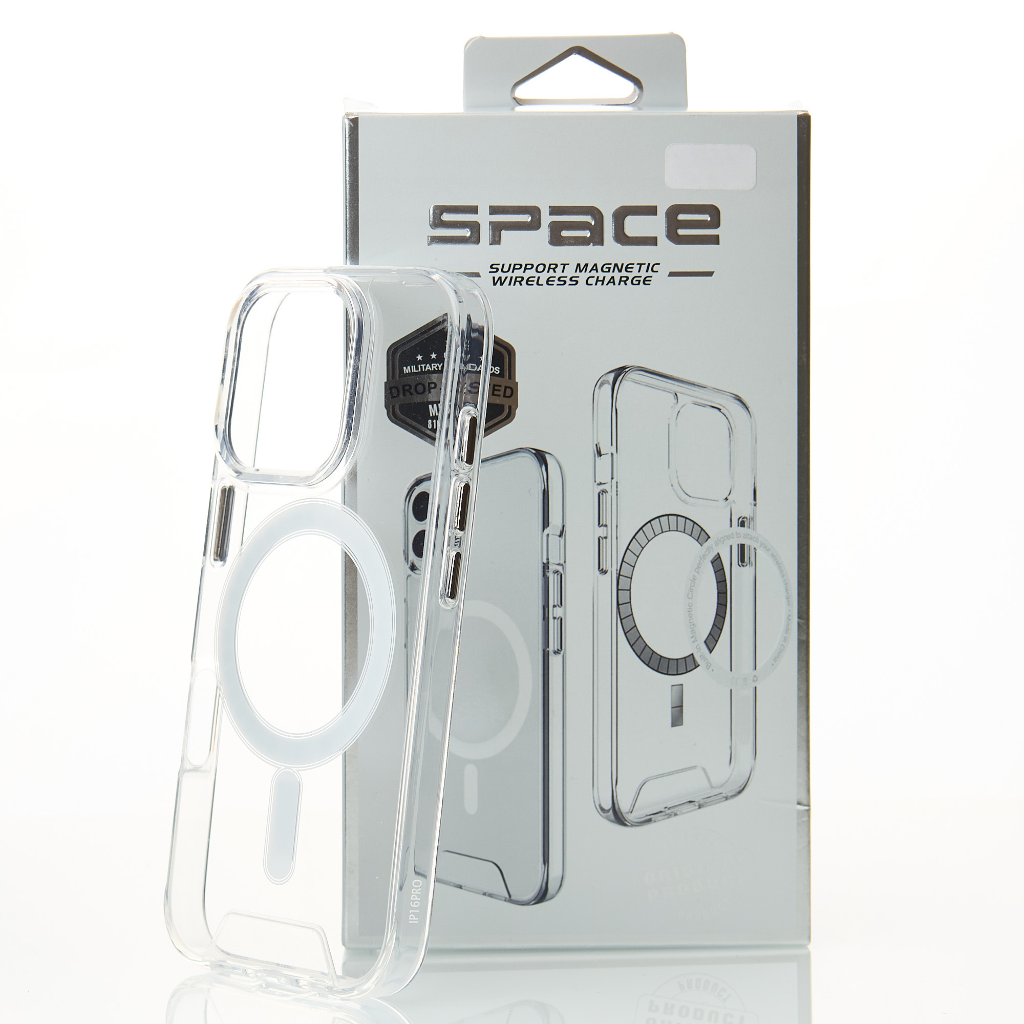 Чехол SPACE CASE с поддержкой MagSafe для iPhone 16 Pro Max прозрачный