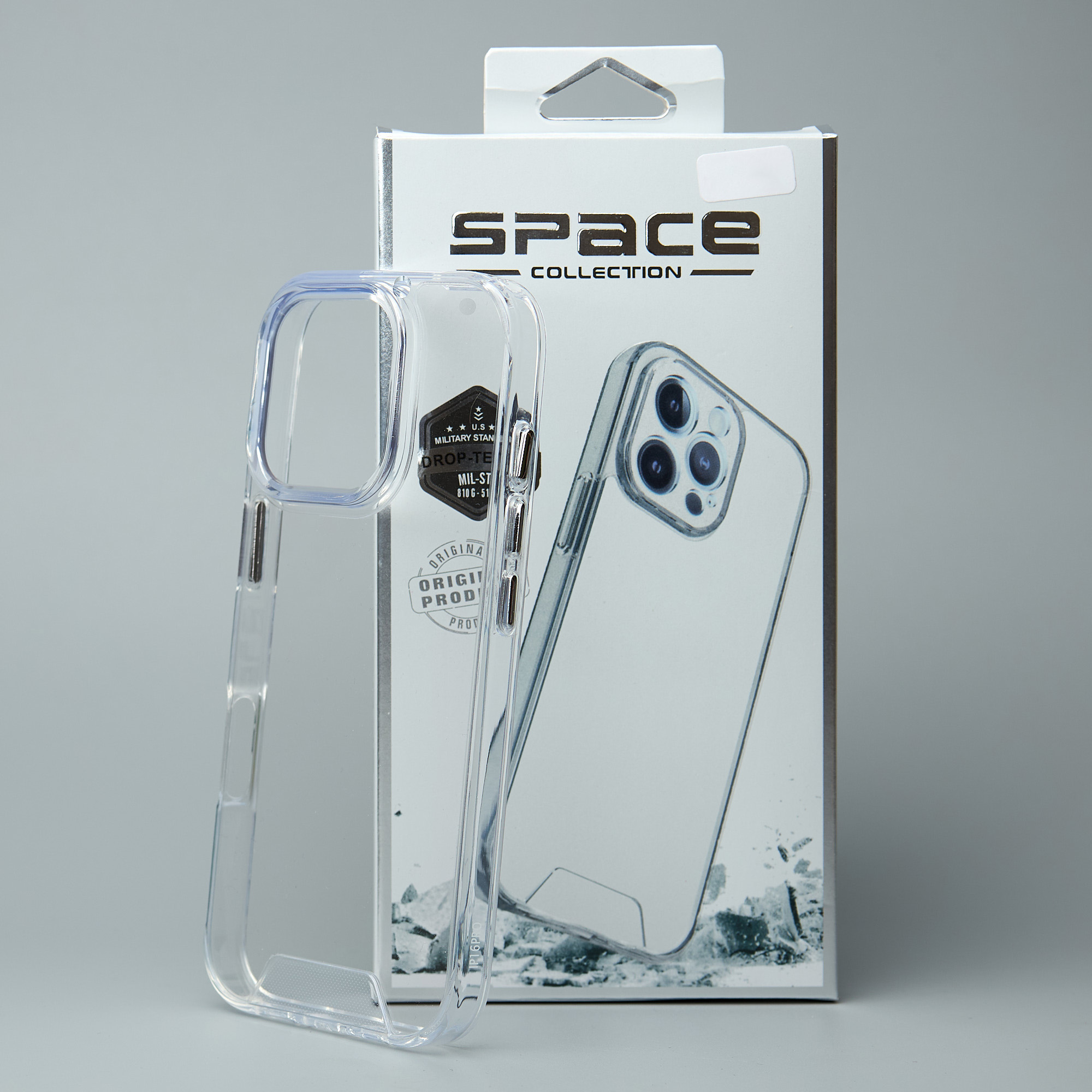 Чехол Space Case (1st Gen) для iPhone 16 Pro Max прозрачный