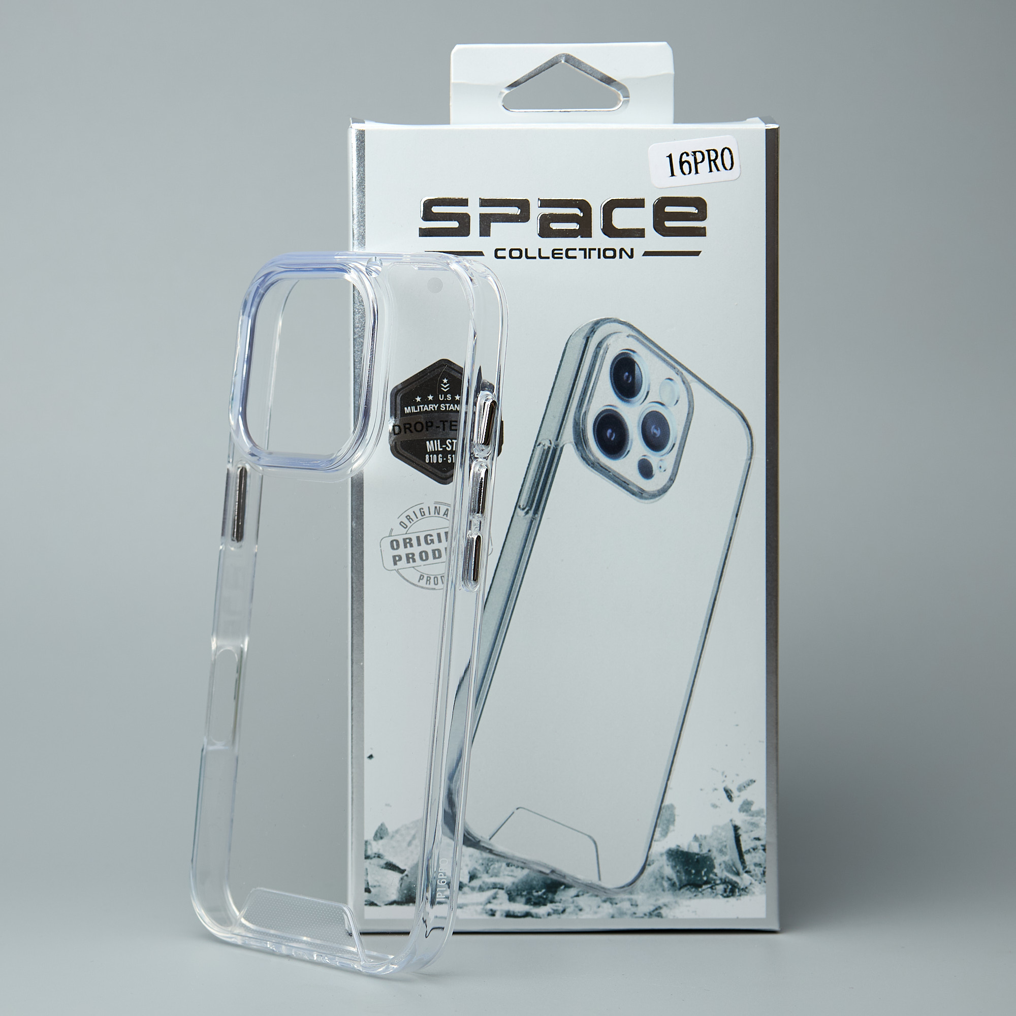 Чехол Space Case (1st Gen) для iPhone 16 Pro прозрачный
