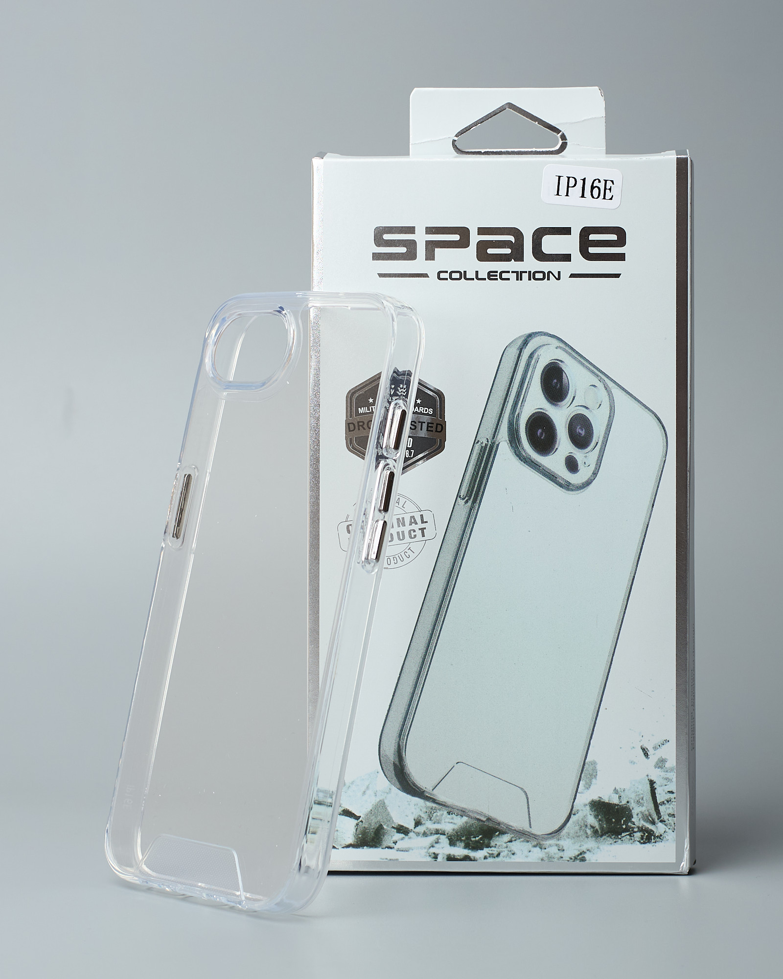 Чехол Space Case (1st Gen) для iPhone 16E прозрачный