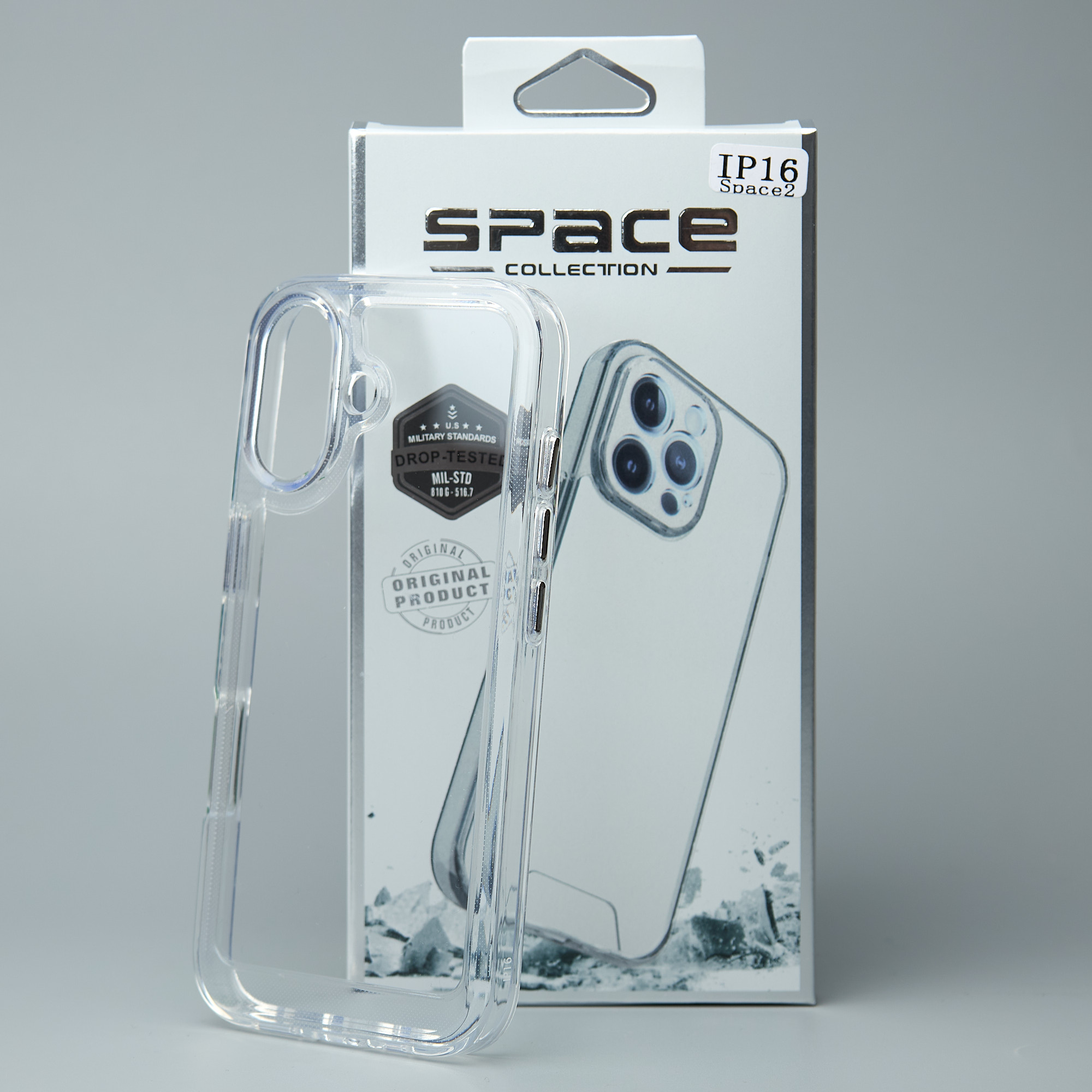 Чехол Space Case (2nd Gen) для iPhone 16 прозрачный