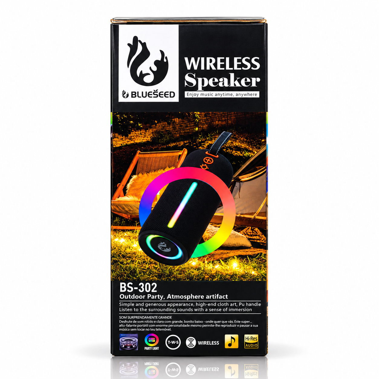 Колонка Bluetooth Blueseed BS-302 black