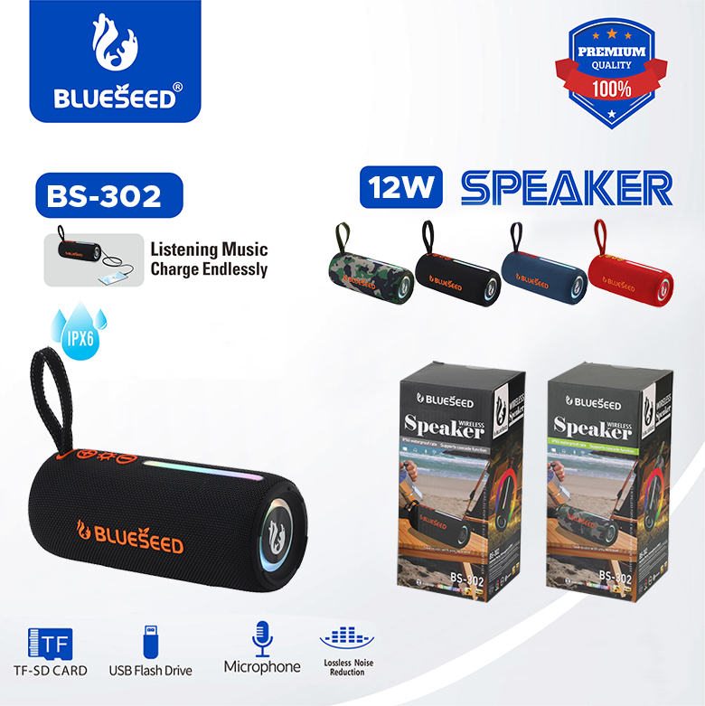 Колонка Bluetooth Blueseed BS-302 black