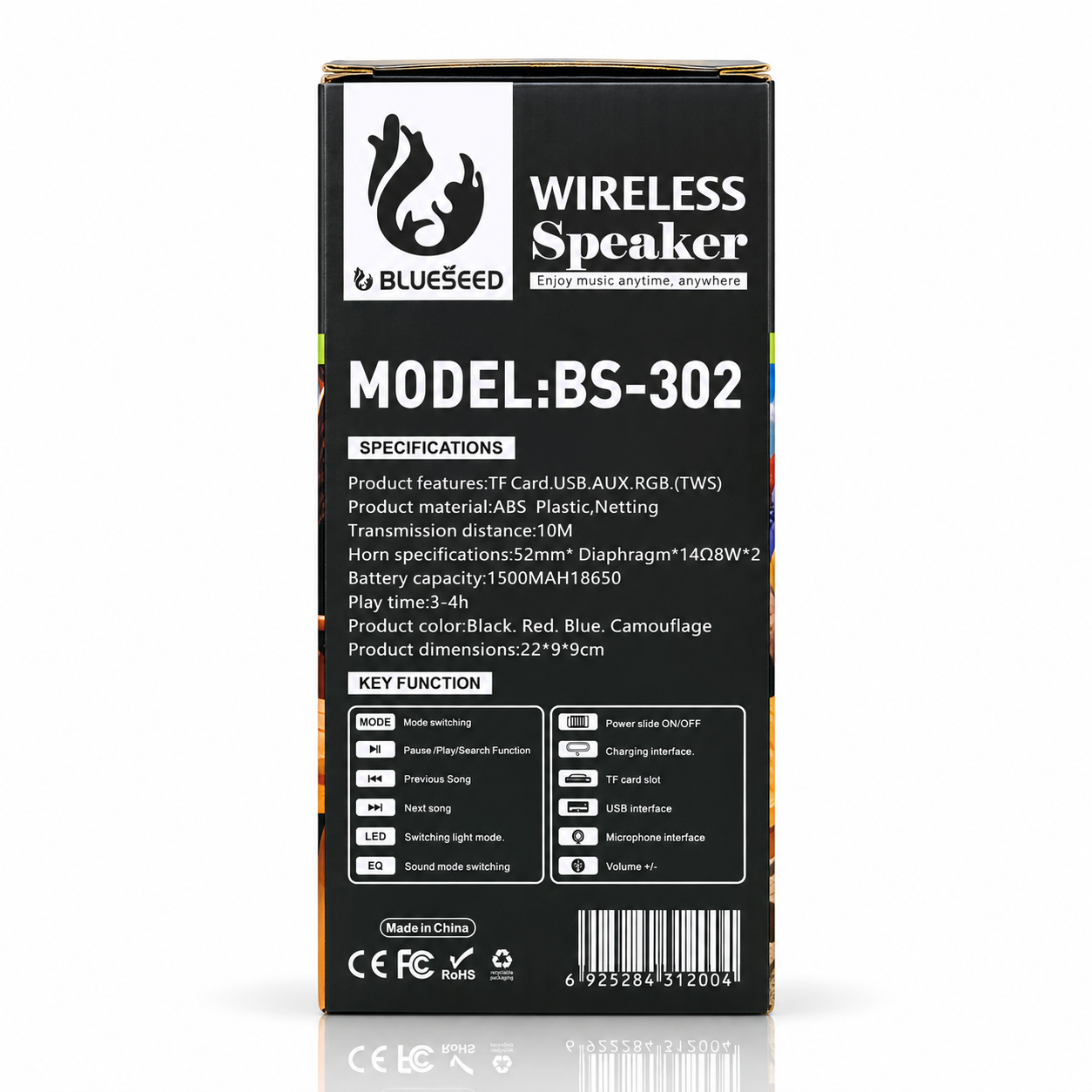 Колонка Bluetooth Blueseed BS-302 camouflage