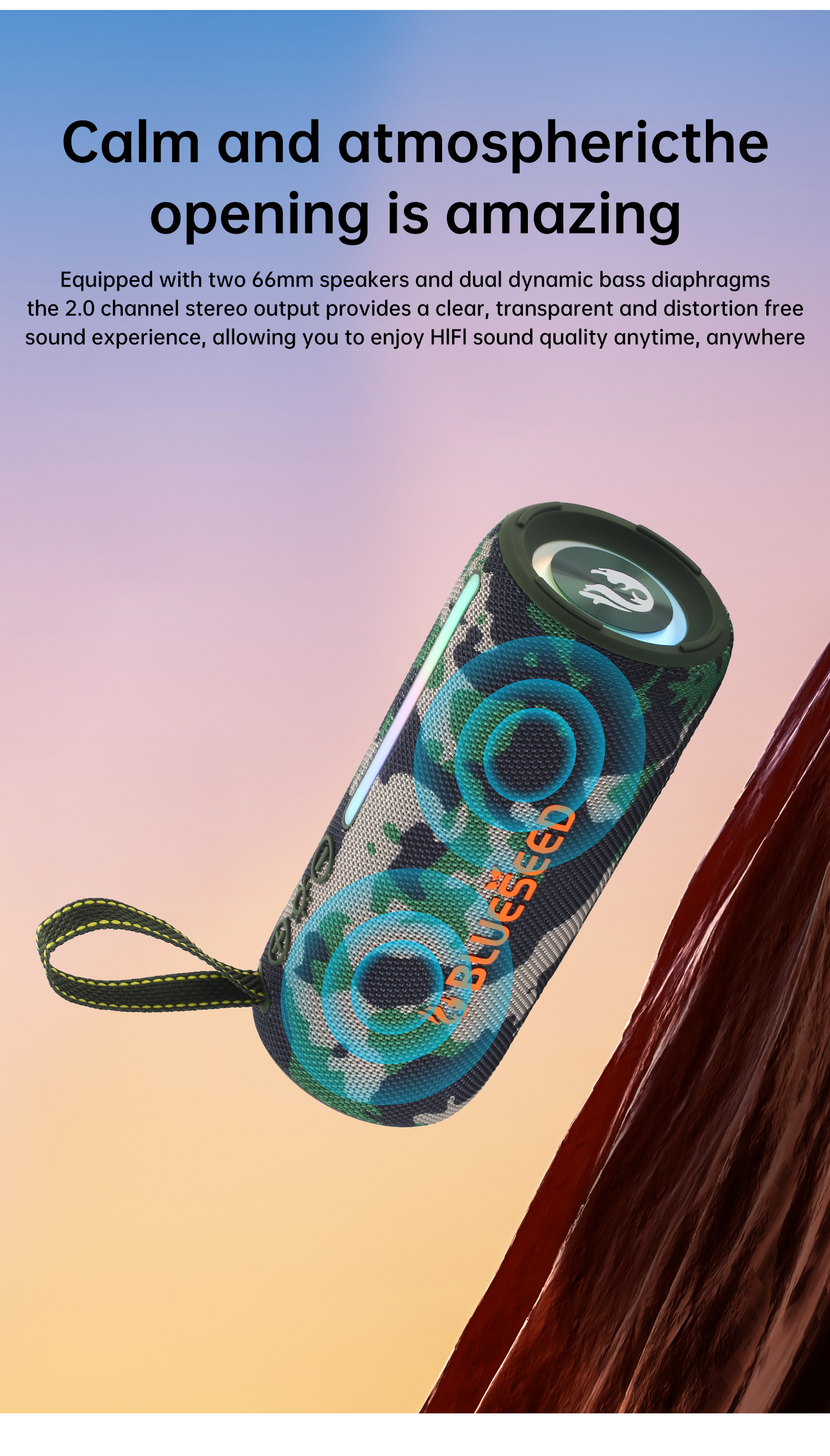 Колонка Bluetooth Blueseed BS-302 camouflage