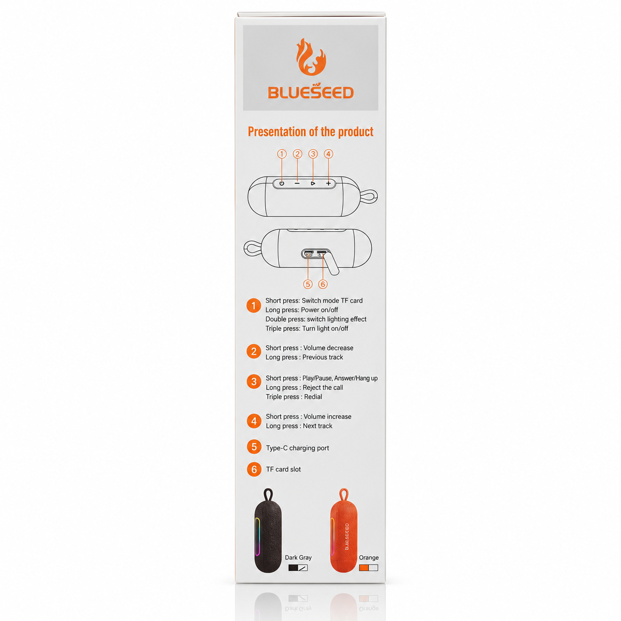Колонка Bluetooth Blueseed BS-318 black