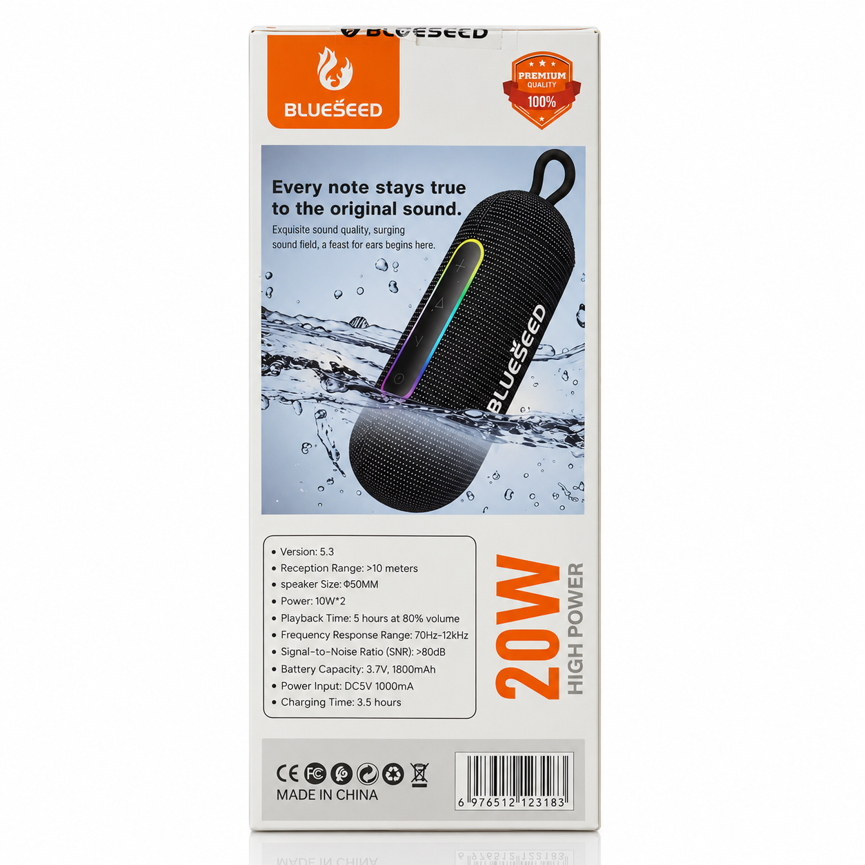 Колонка Bluetooth Blueseed BS-318 black