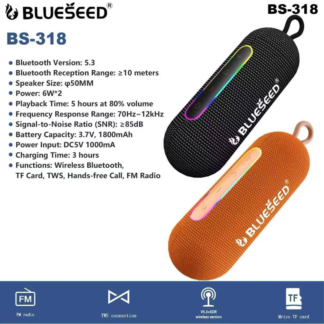 Колонка Bluetooth Blueseed BS-318 orange