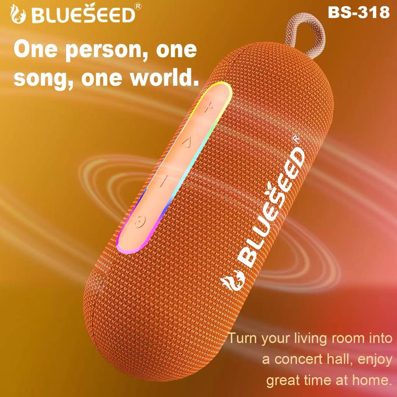 Колонка Bluetooth Blueseed BS-318 orange