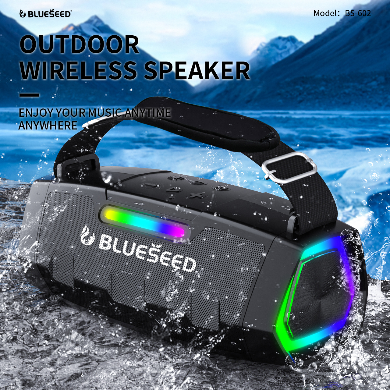 Колонка Bluetooth Blueseed BS-602 black