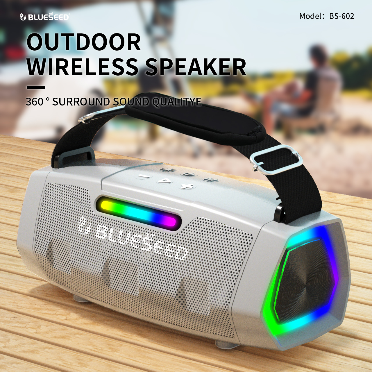 Колонка Bluetooth Blueseed BS-602 silver
