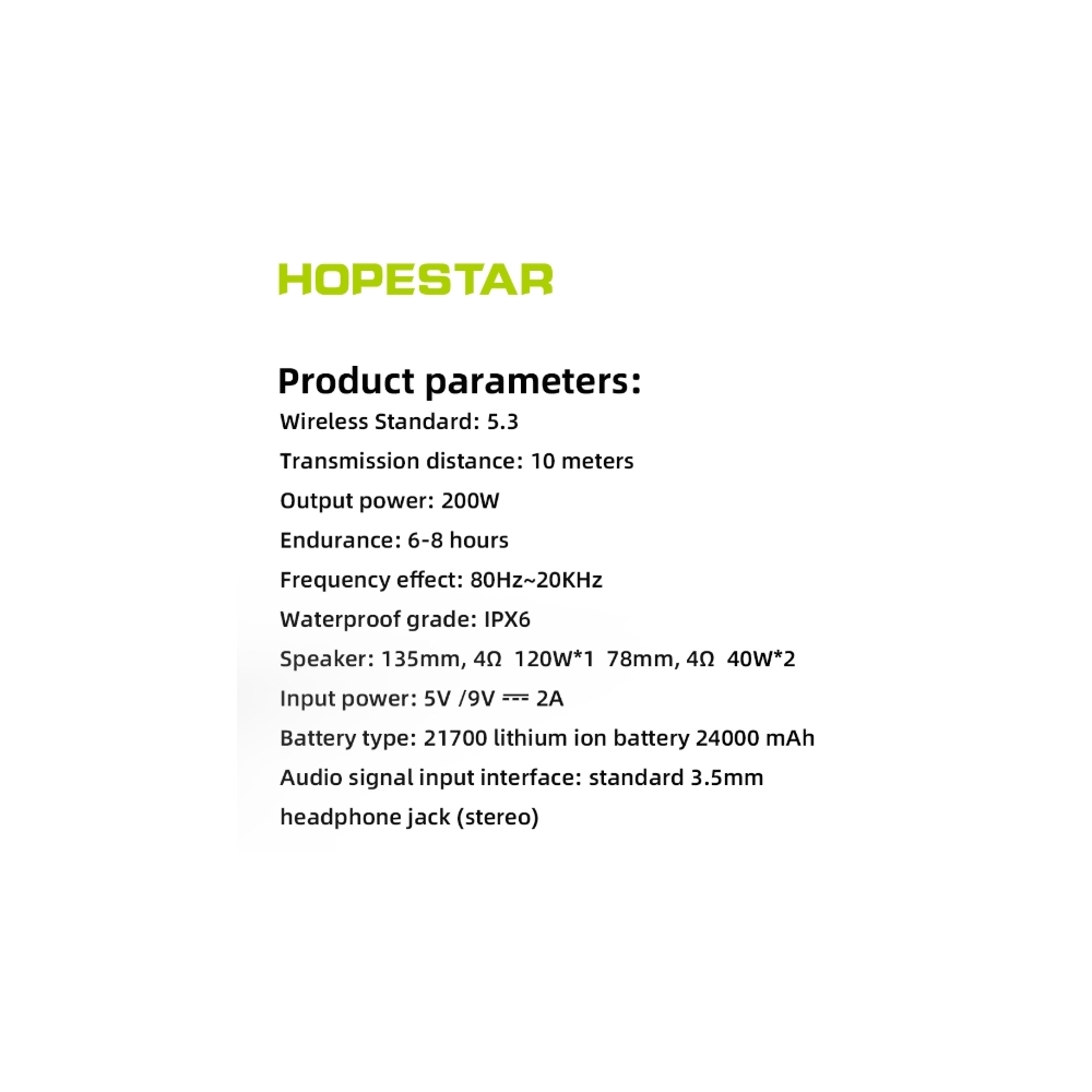 Колонка Bluetooth Hopestar A6 Club black