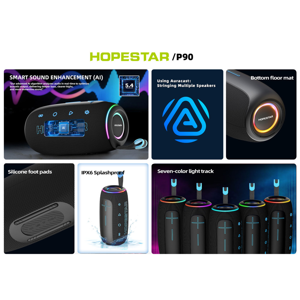 Колонка Bluetooth Hopestar P90 black