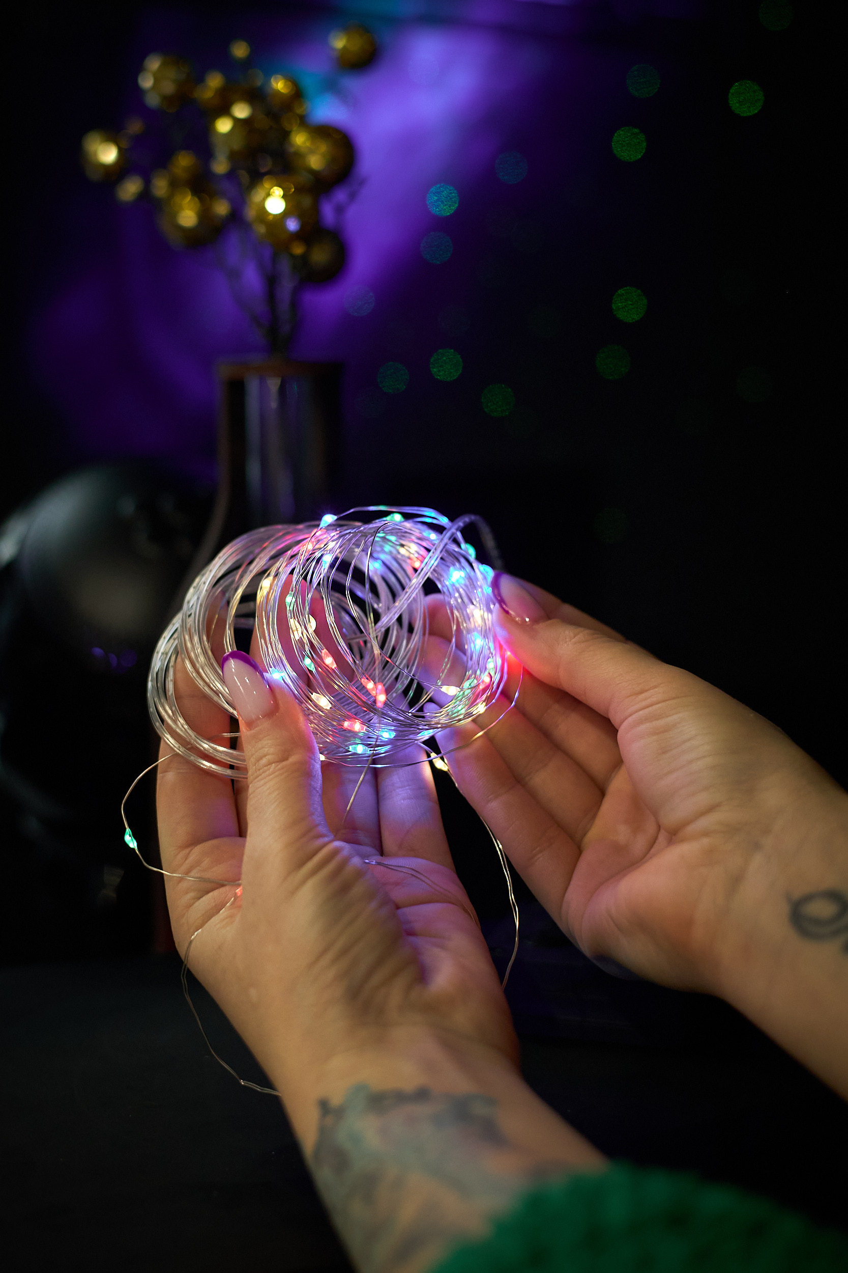 Led гирлянда 7м/50Led (солнечная батарея/медный провод) 8 режимов IP65