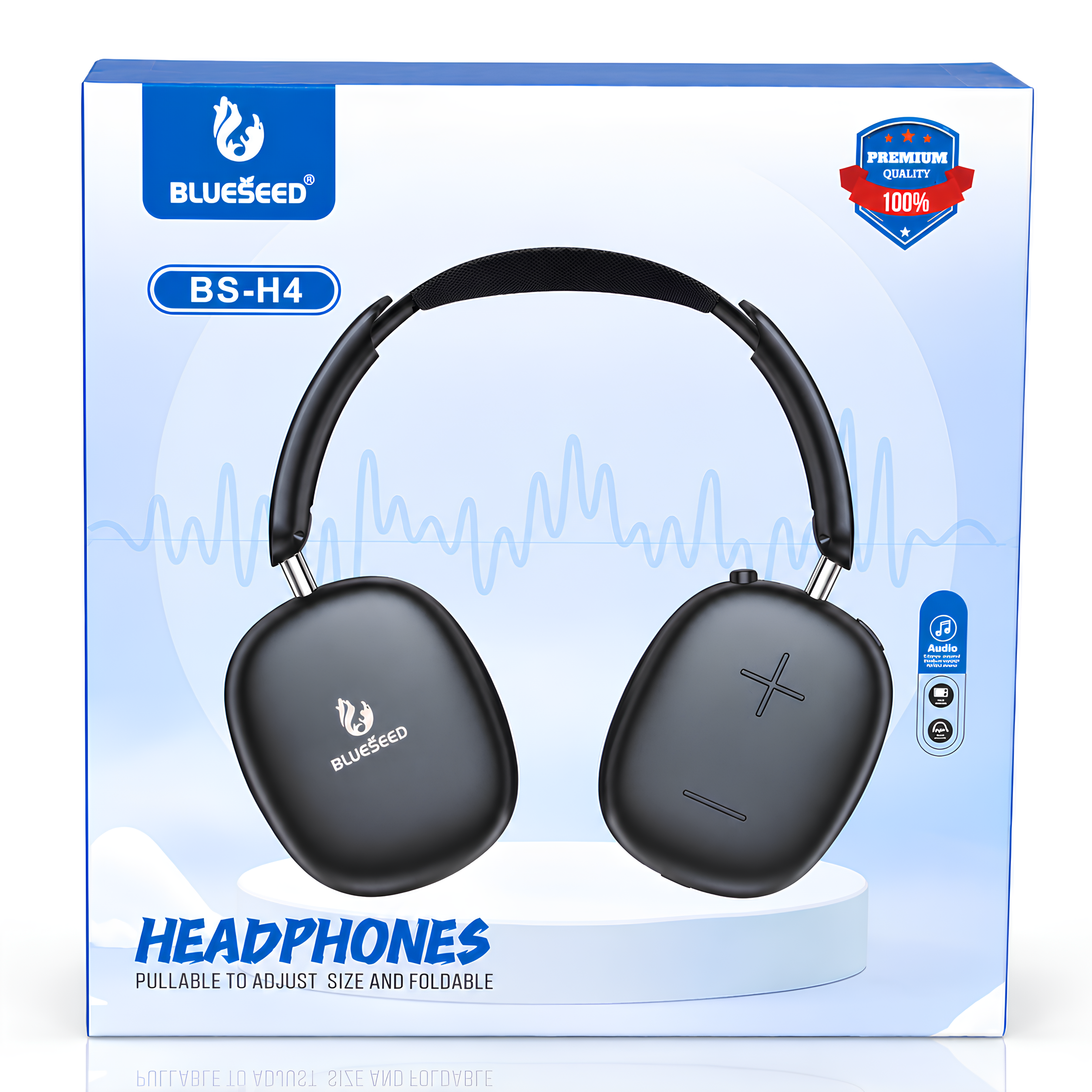 Наушники Bluetooth Blueseed BS-H4 (накладные) black