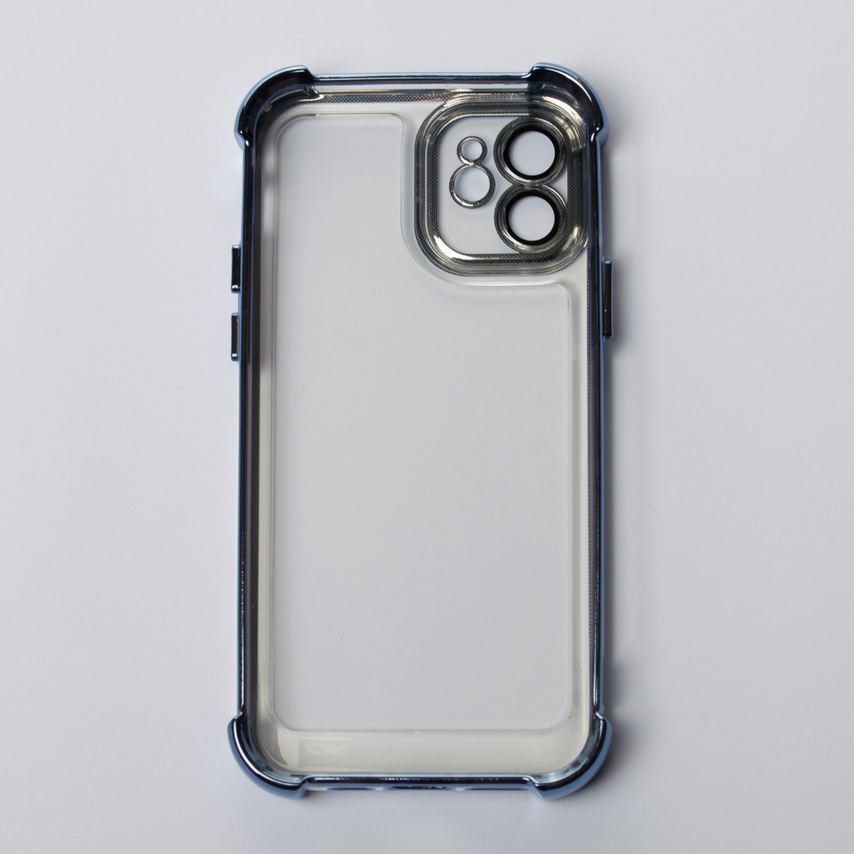 Пластиковый чехол FRAME CORNER для iPhone 12 синий