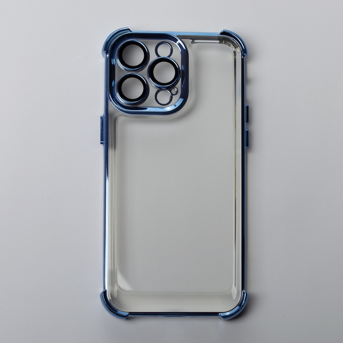 Пластиковый чехол FRAME CORNER для iPhone 15 Pro Max синий