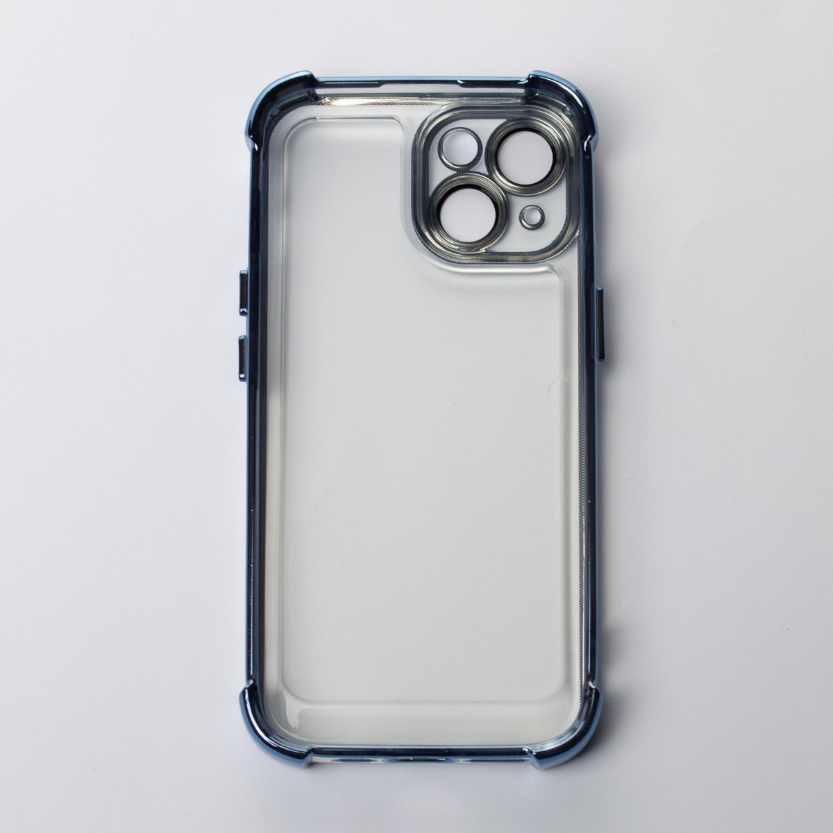Пластиковый чехол FRAME CORNER для iPhone 15 синий